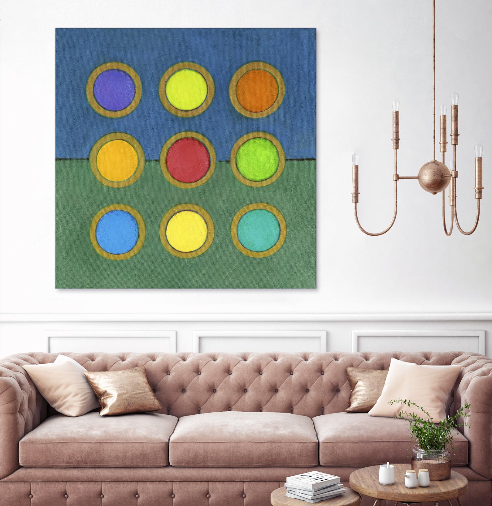 Circle Grid II by Darlene Kulig on GIANT ART - green abstract