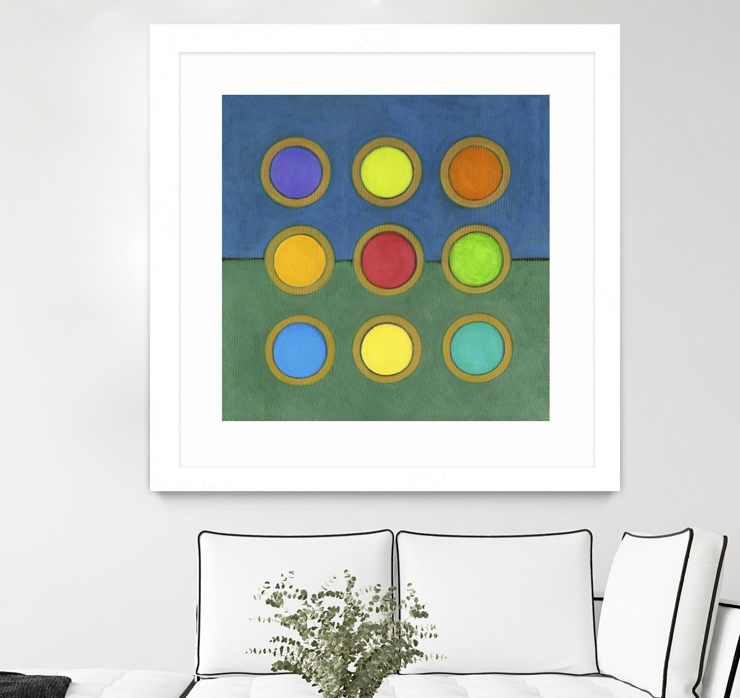 Circle Grid II by Darlene Kulig on GIANT ART - green abstract