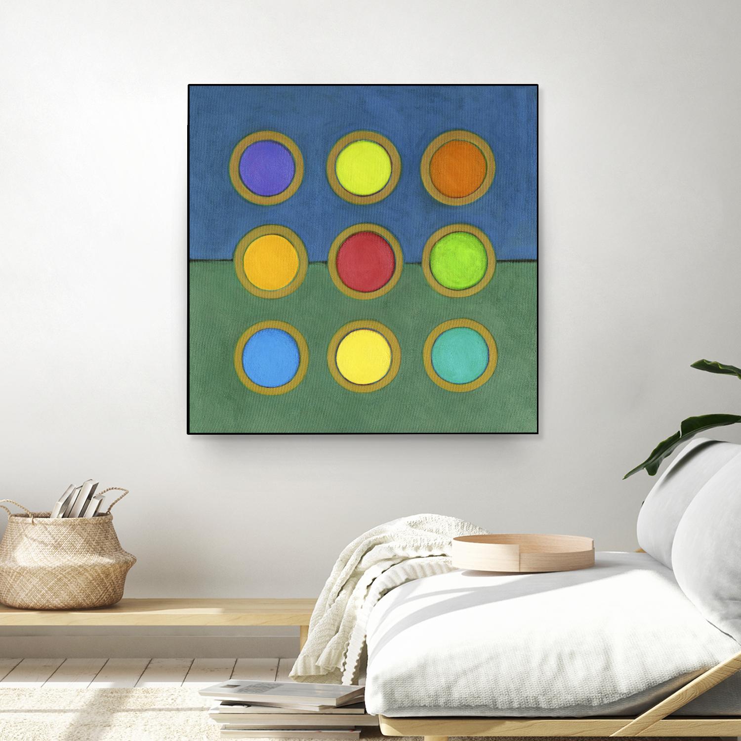 Circle Grid II by Darlene Kulig on GIANT ART - green abstract
