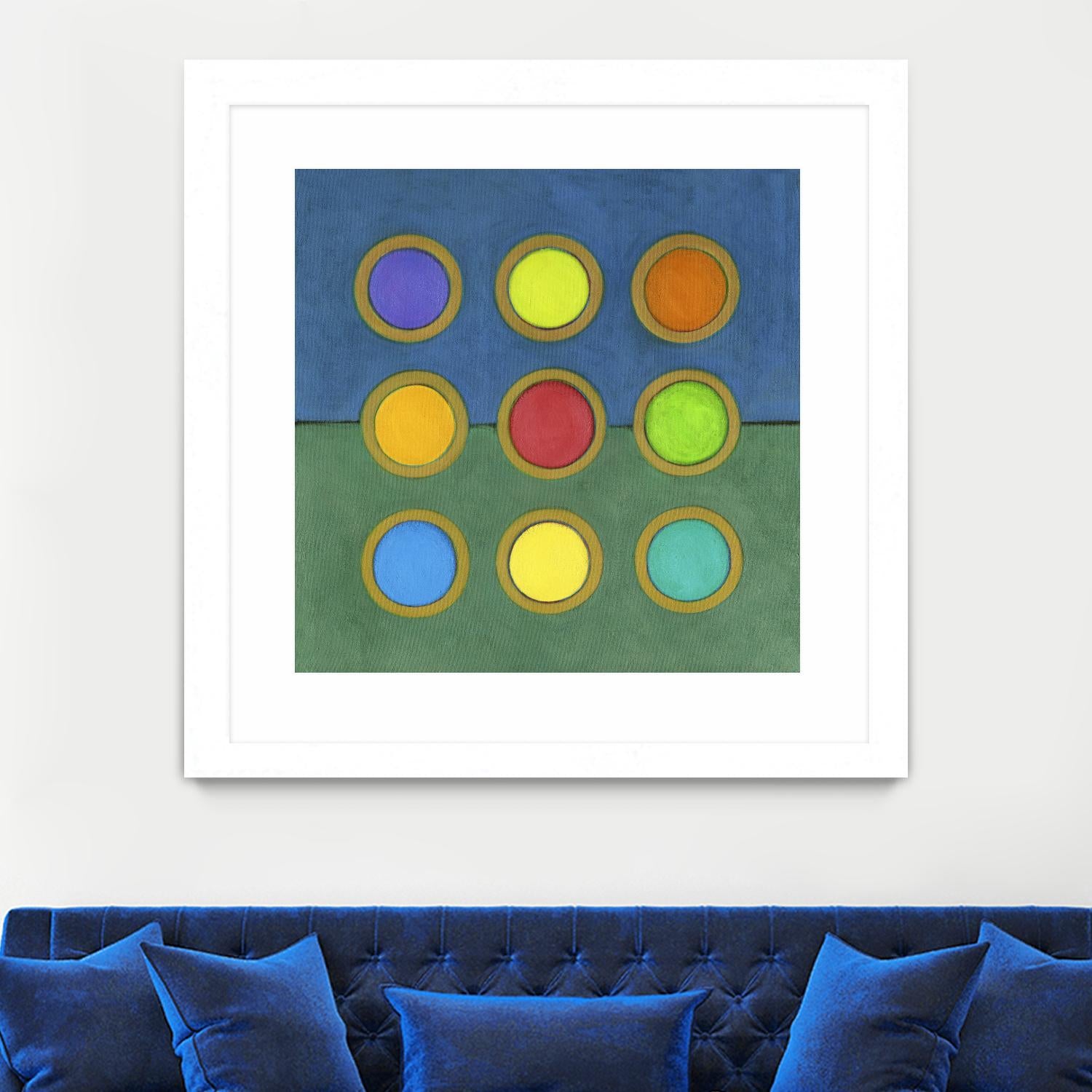 Circle Grid II by Darlene Kulig on GIANT ART - green abstract