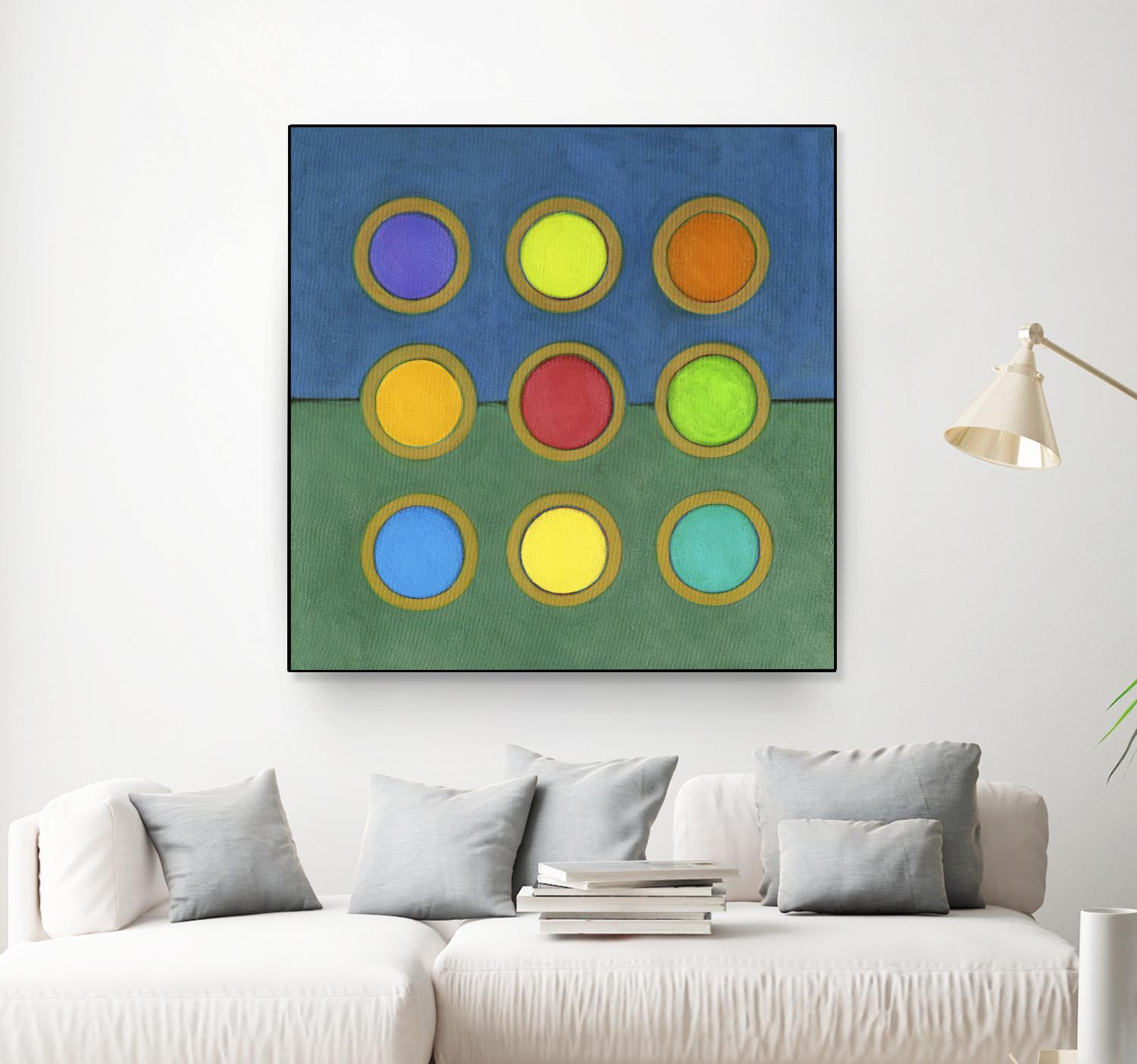 Circle Grid II by Darlene Kulig on GIANT ART - green abstract