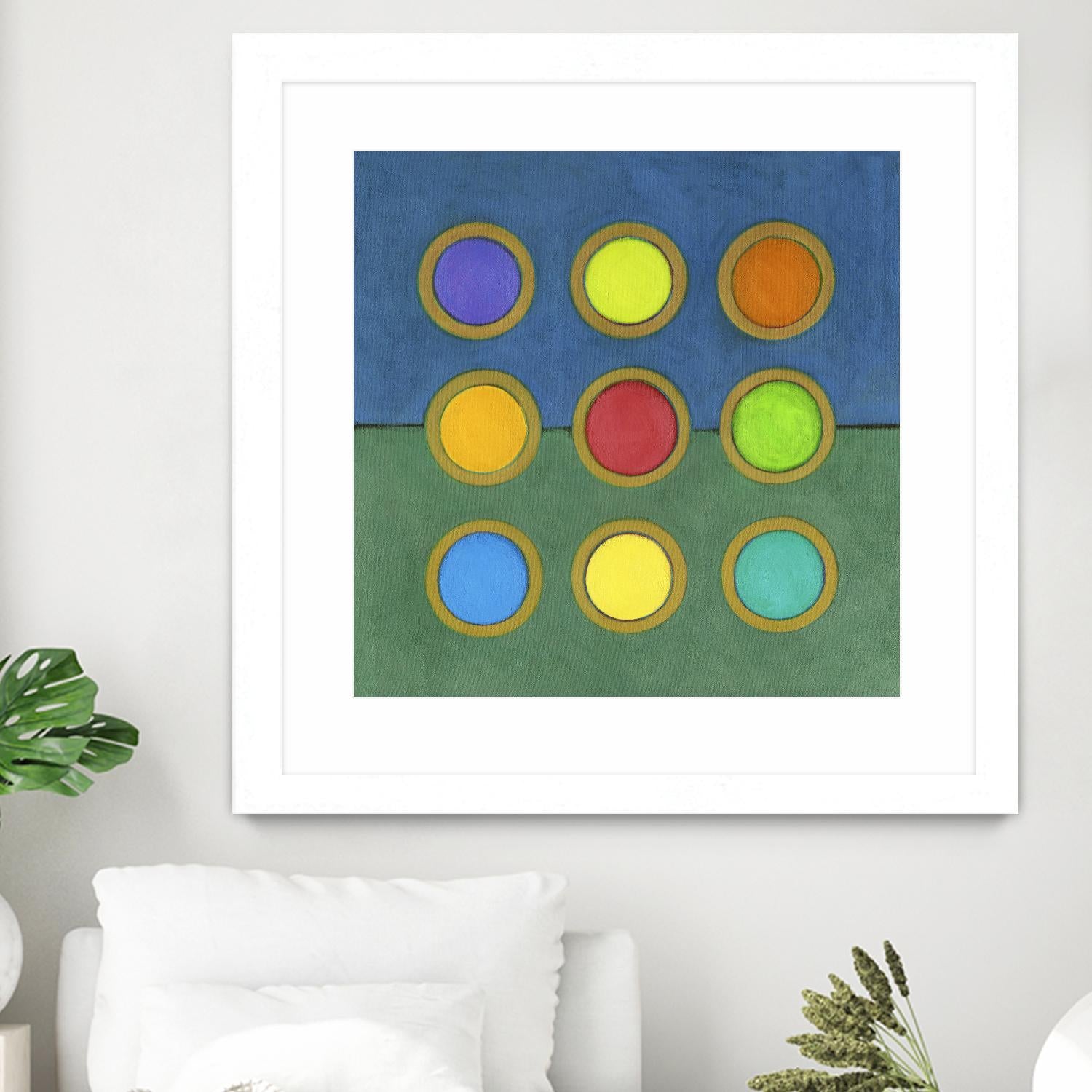 Circle Grid II by Darlene Kulig on GIANT ART - green abstract