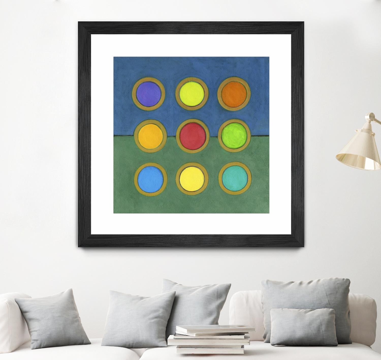 Circle Grid II by Darlene Kulig on GIANT ART - green abstract