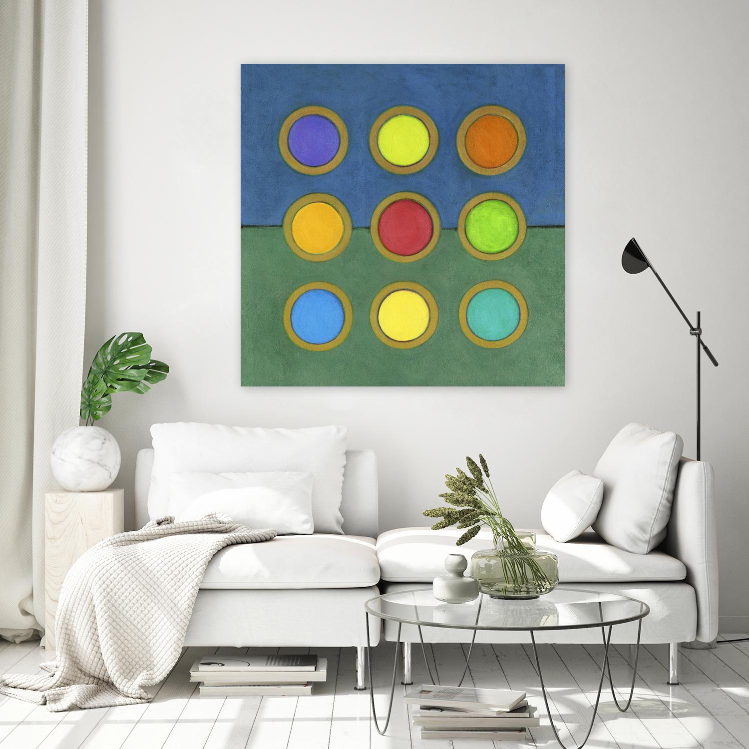 Circle Grid II by Darlene Kulig on GIANT ART - green abstract