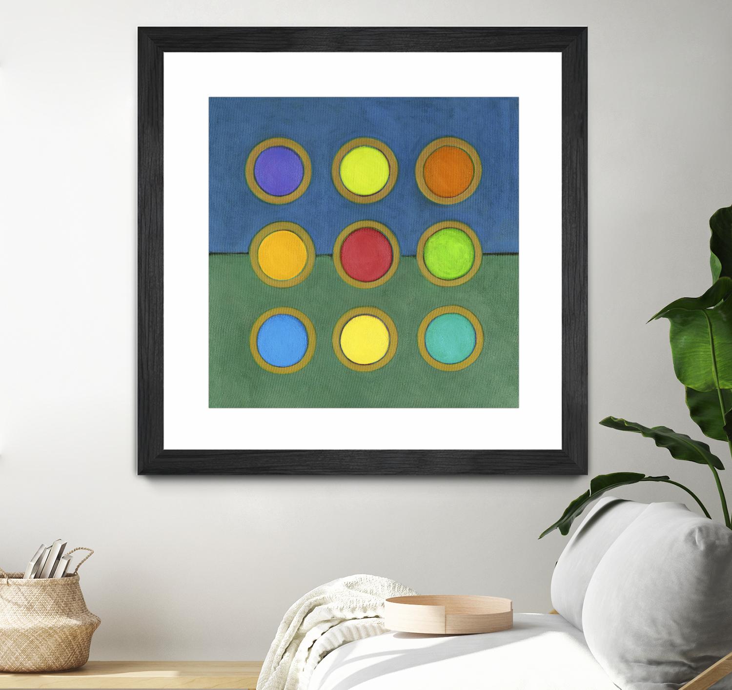Circle Grid II by Darlene Kulig on GIANT ART - green abstract