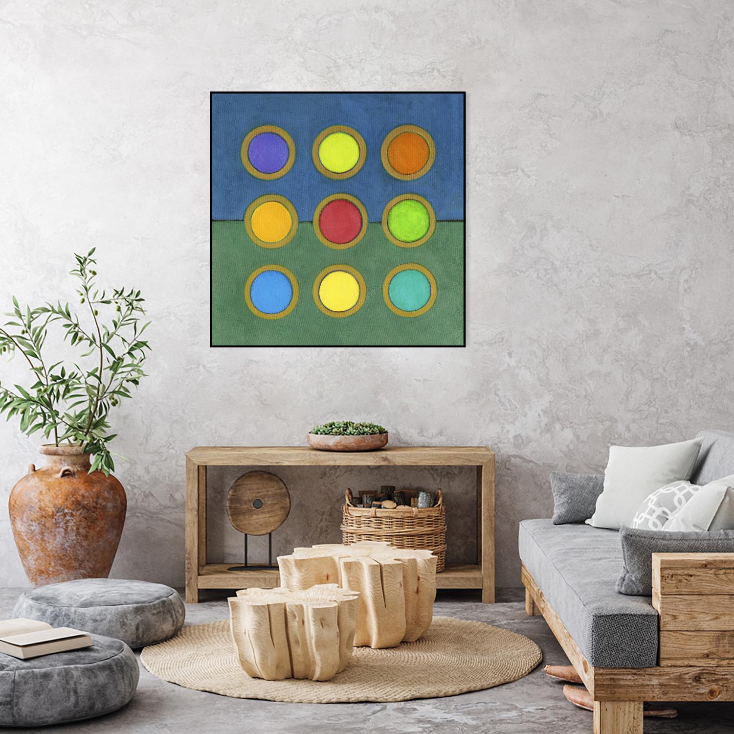 Circle Grid II by Darlene Kulig on GIANT ART - green abstract