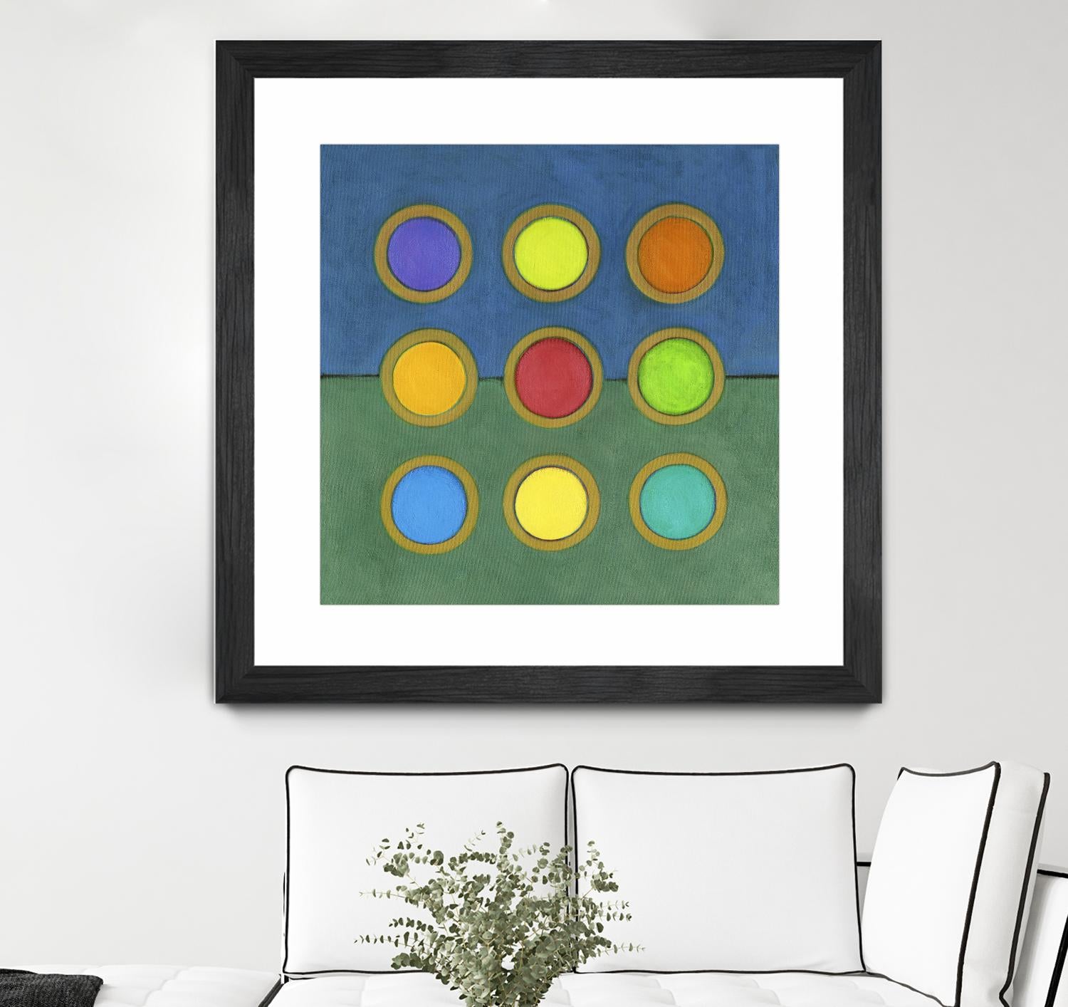 Circle Grid II by Darlene Kulig on GIANT ART - green abstract