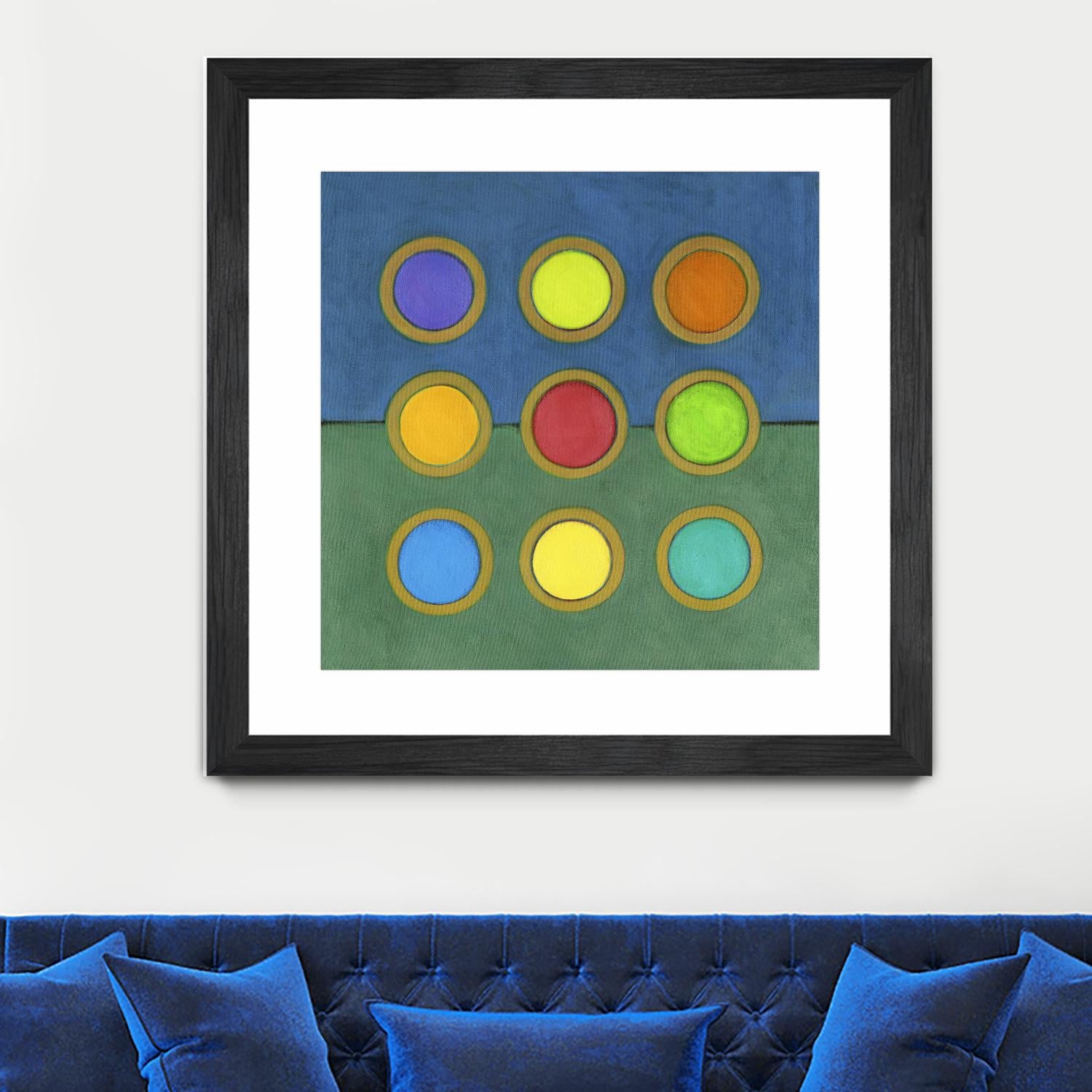 Circle Grid II by Darlene Kulig on GIANT ART - green abstract