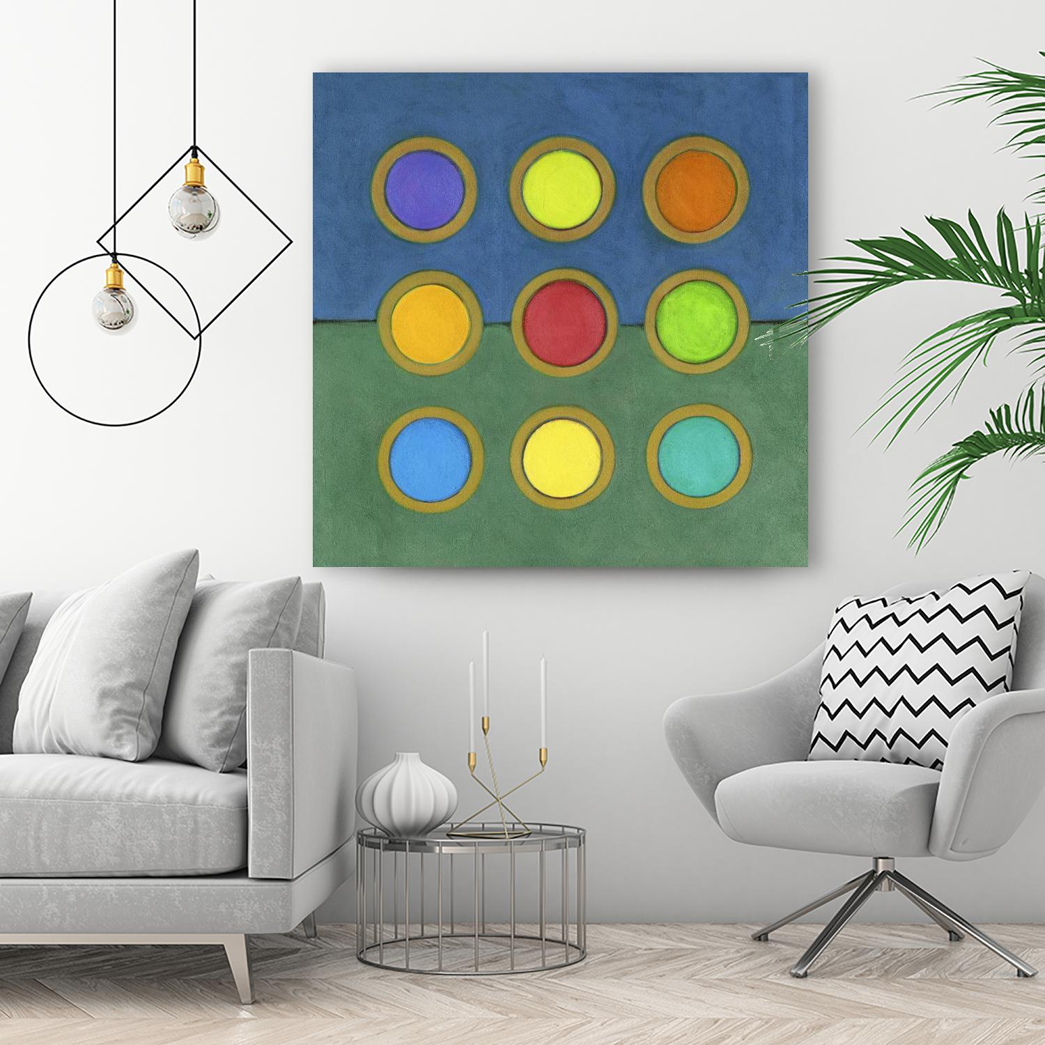 Circle Grid II by Darlene Kulig on GIANT ART - green abstract
