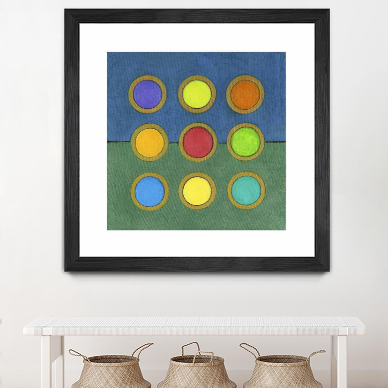 Circle Grid II by Darlene Kulig on GIANT ART - green abstract