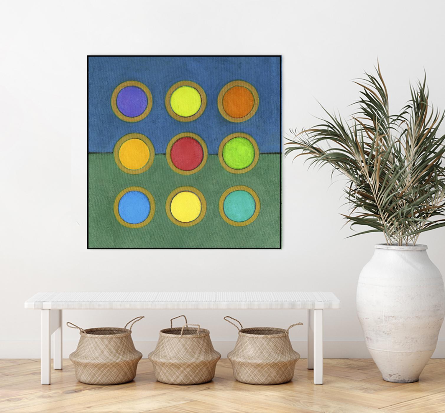 Circle Grid II by Darlene Kulig on GIANT ART - green abstract