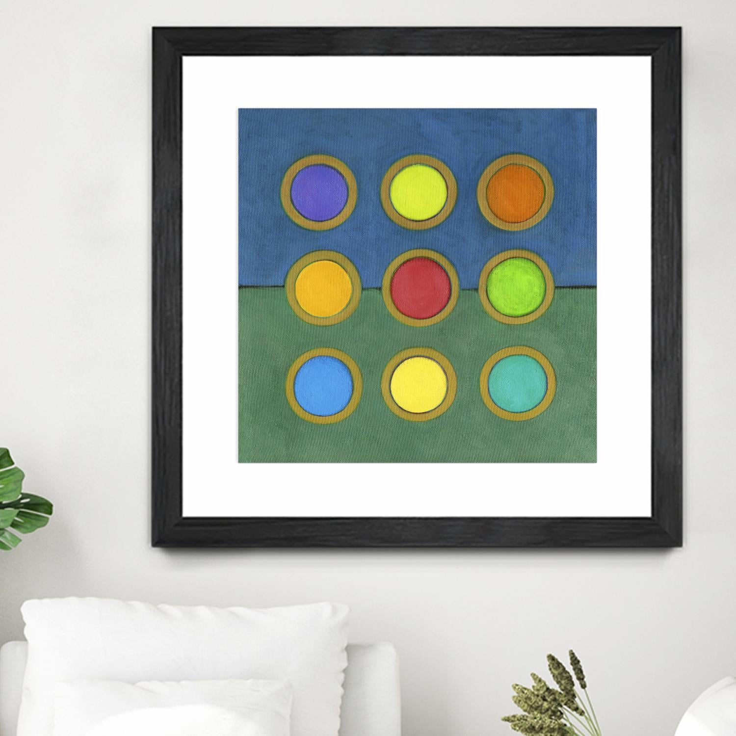 Circle Grid II by Darlene Kulig on GIANT ART - green abstract