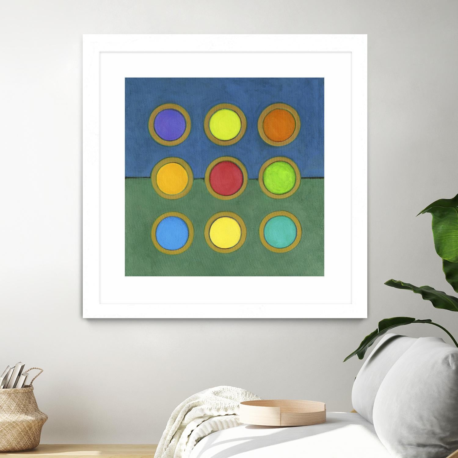 Circle Grid II by Darlene Kulig on GIANT ART - green abstract