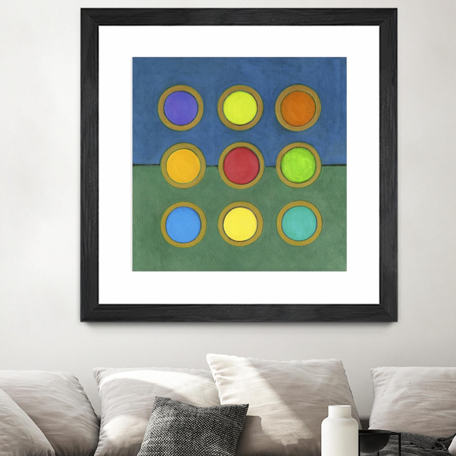 Circle Grid II by Darlene Kulig on GIANT ART - green abstract