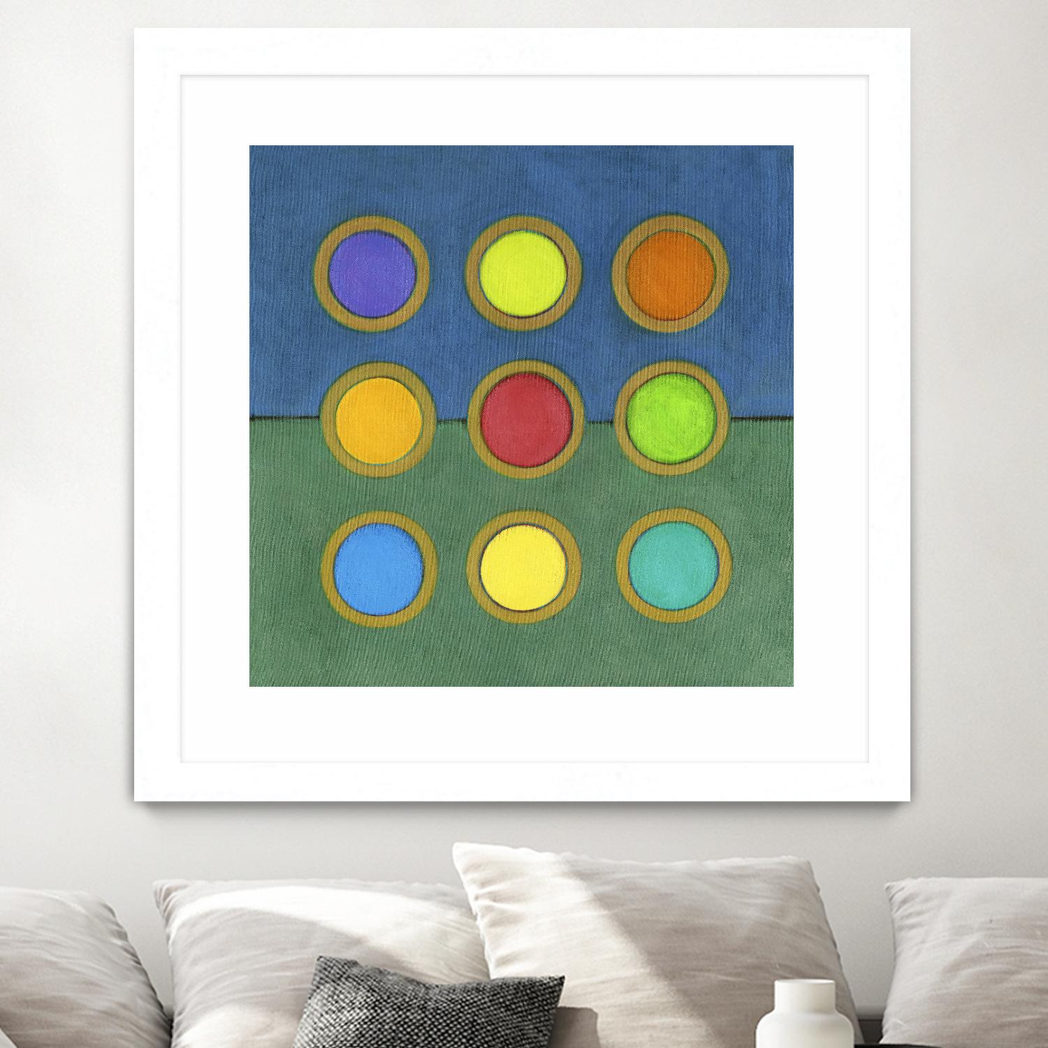 Circle Grid II by Darlene Kulig on GIANT ART - green abstract