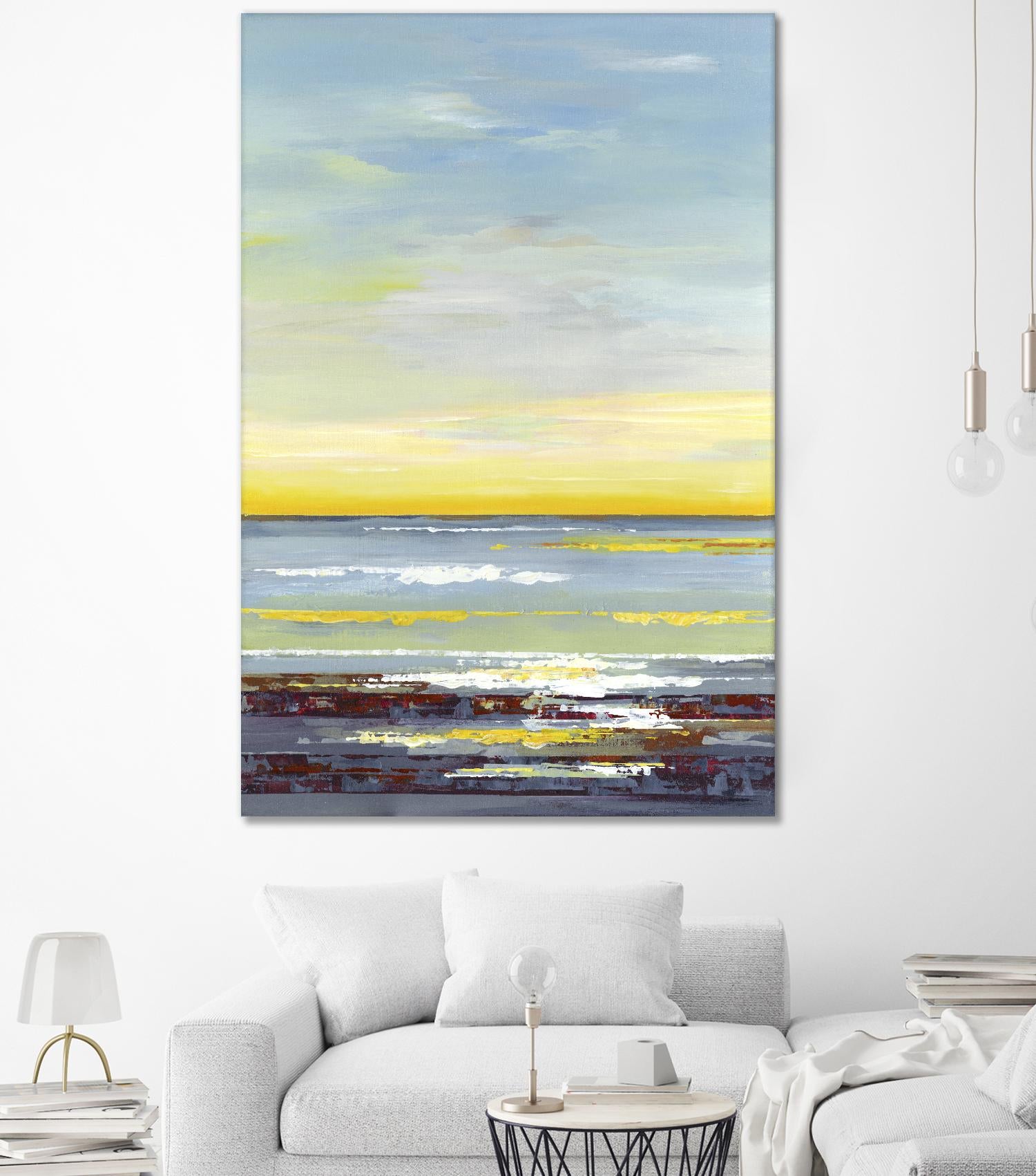 Gold Horizon by Valeria Mravyan on GIANT ART - blue abstract
