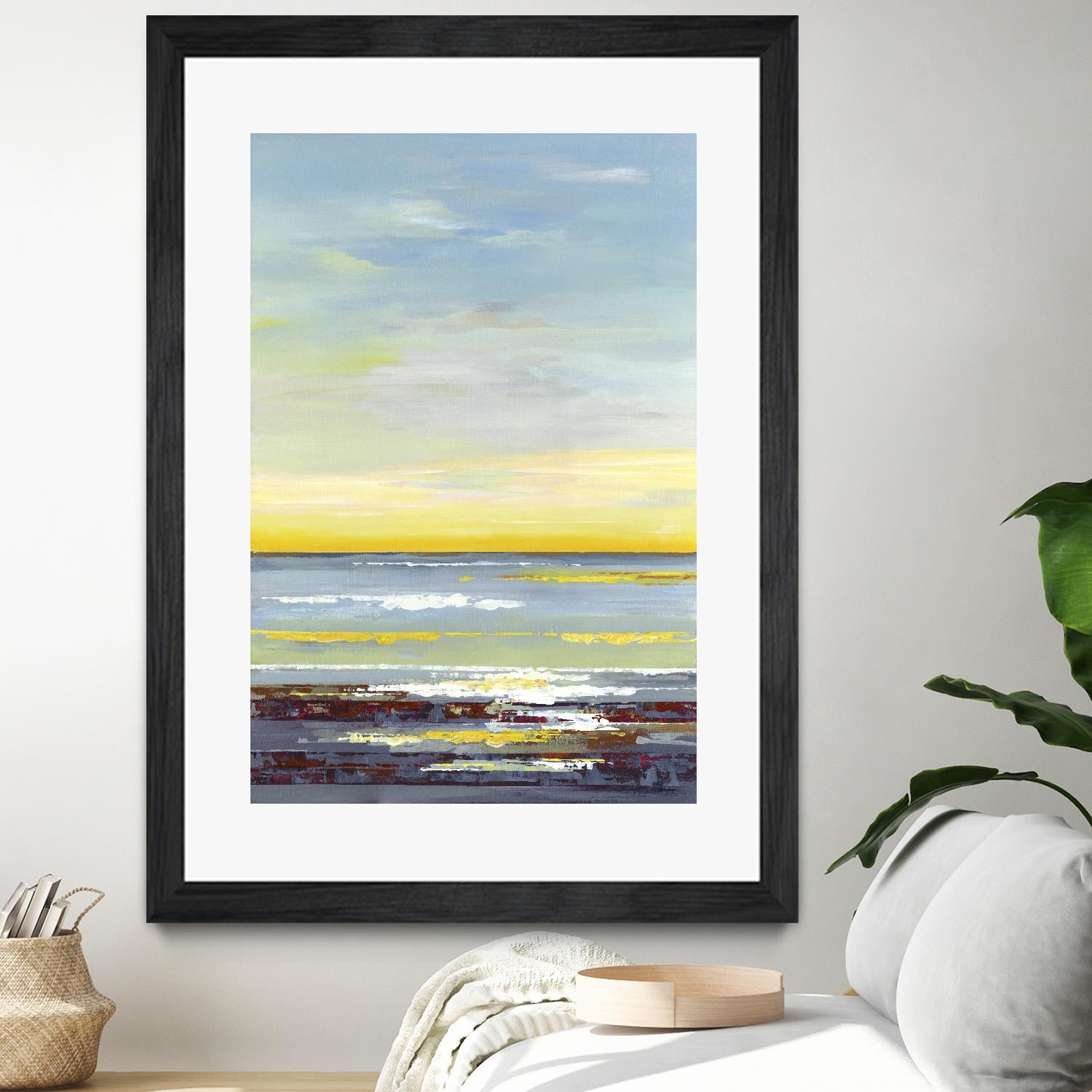 Gold Horizon by Valeria Mravyan on GIANT ART - blue abstract