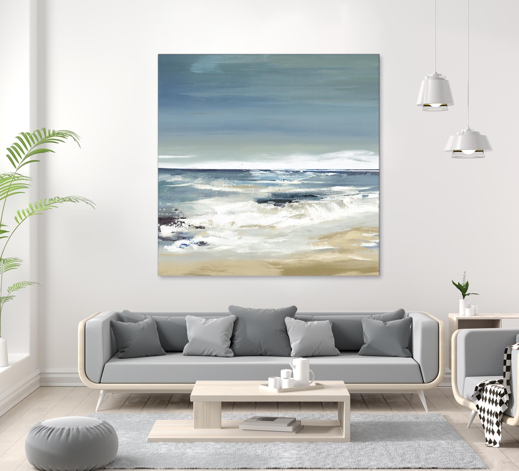 East Coast II by Valeria Mravyan on GIANT ART - beige abstract beach house art