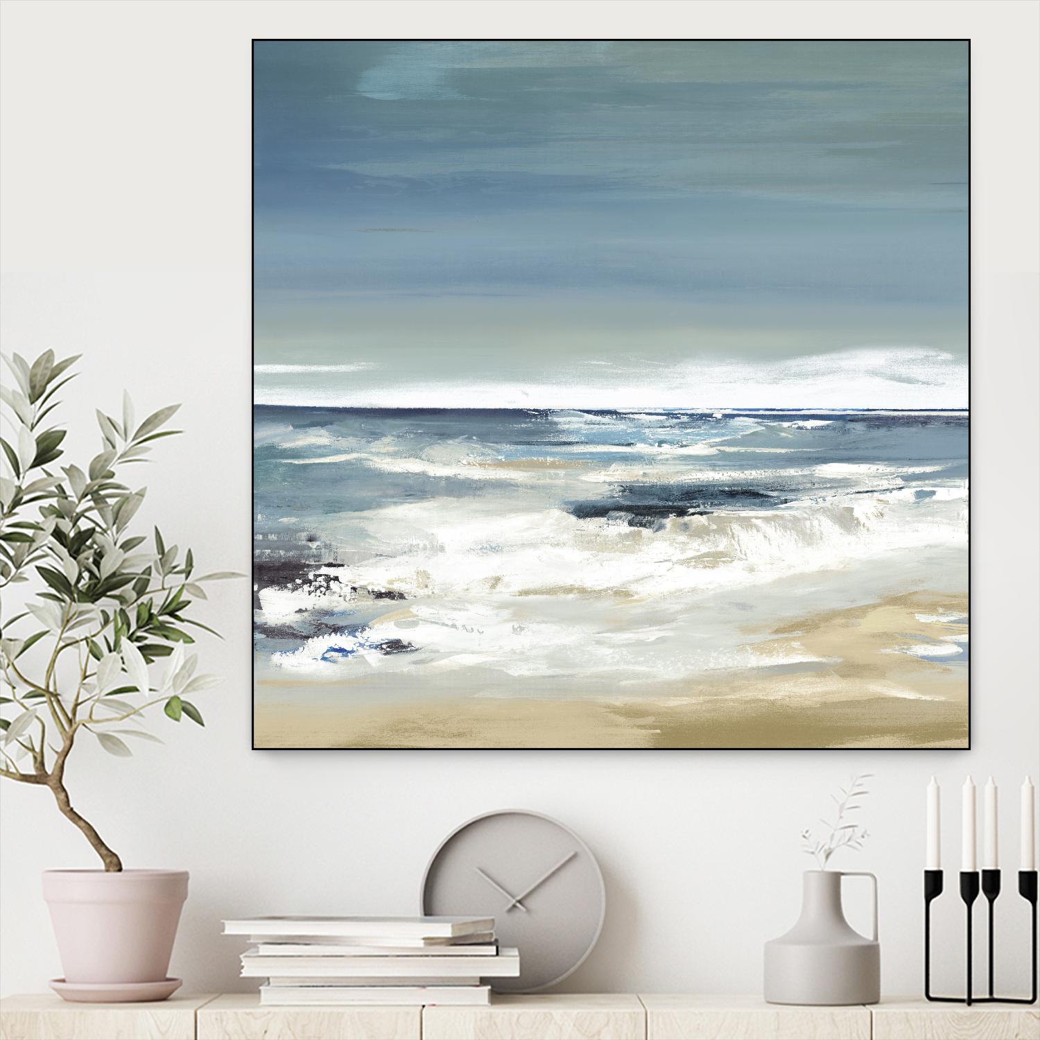 East Coast II by Valeria Mravyan on GIANT ART - beige abstract beach house art