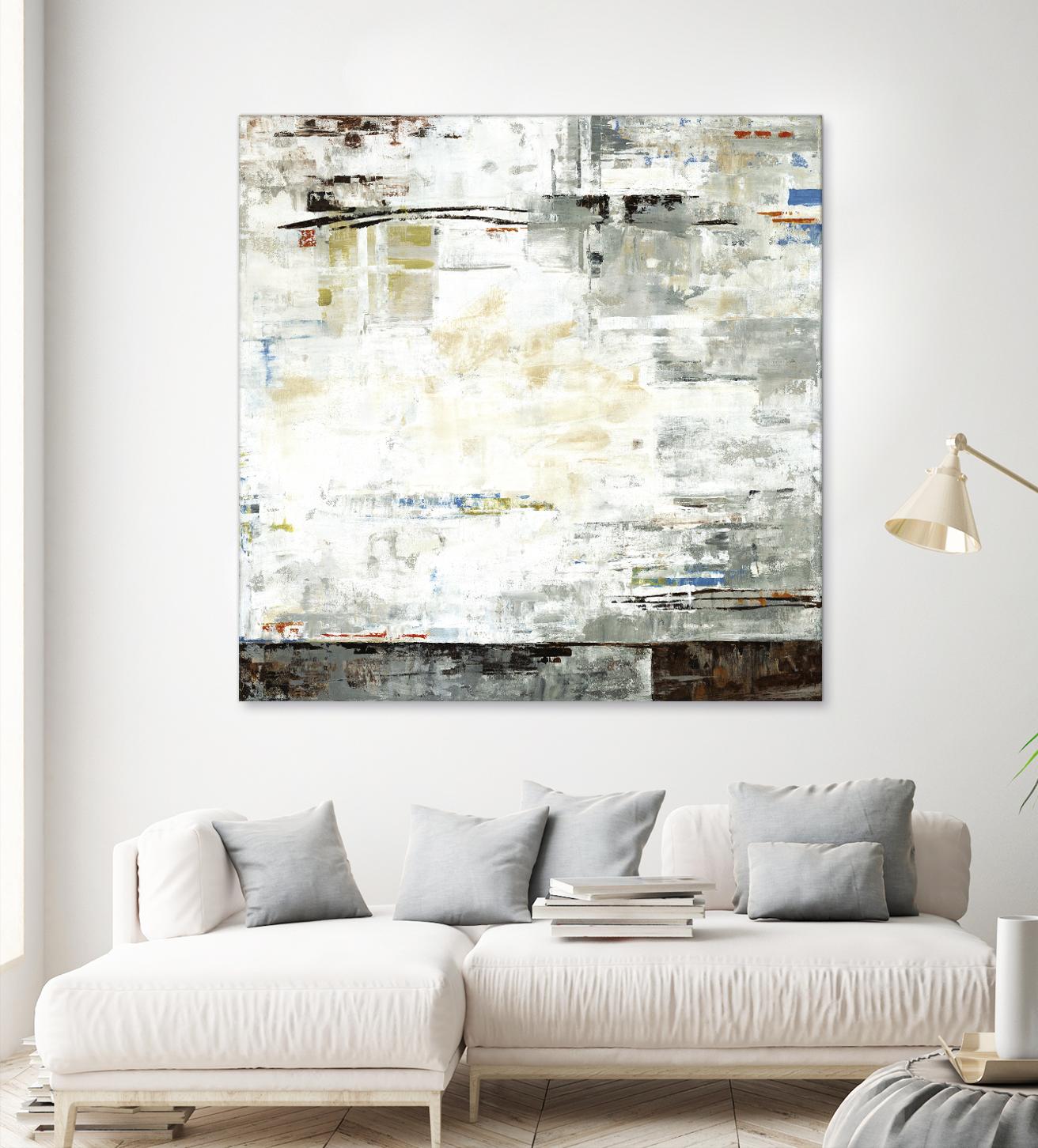 Grey Zone I by Valeria Mravyan on GIANT ART - white abstract