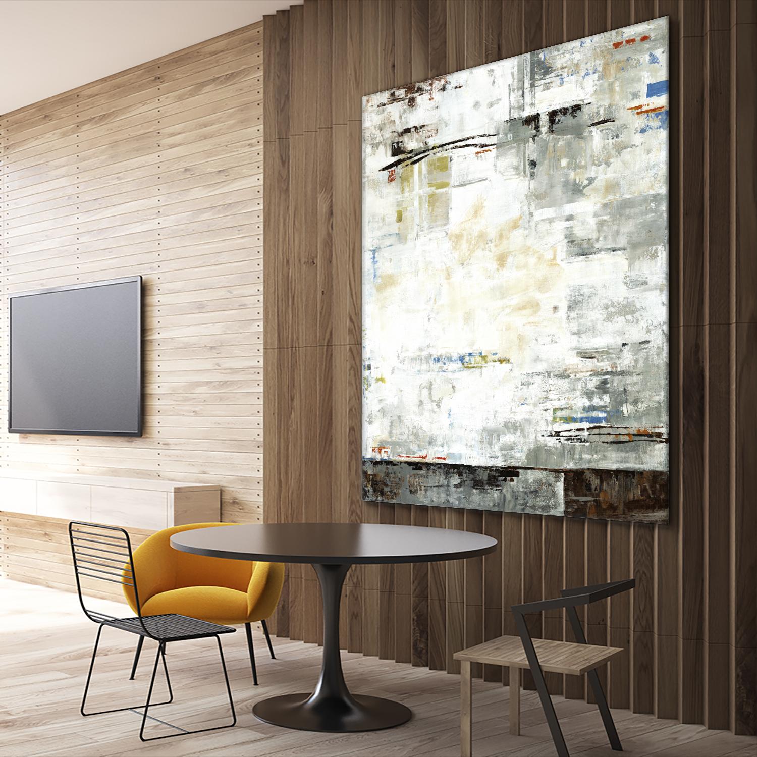 Grey Zone I by Valeria Mravyan on GIANT ART - white abstract