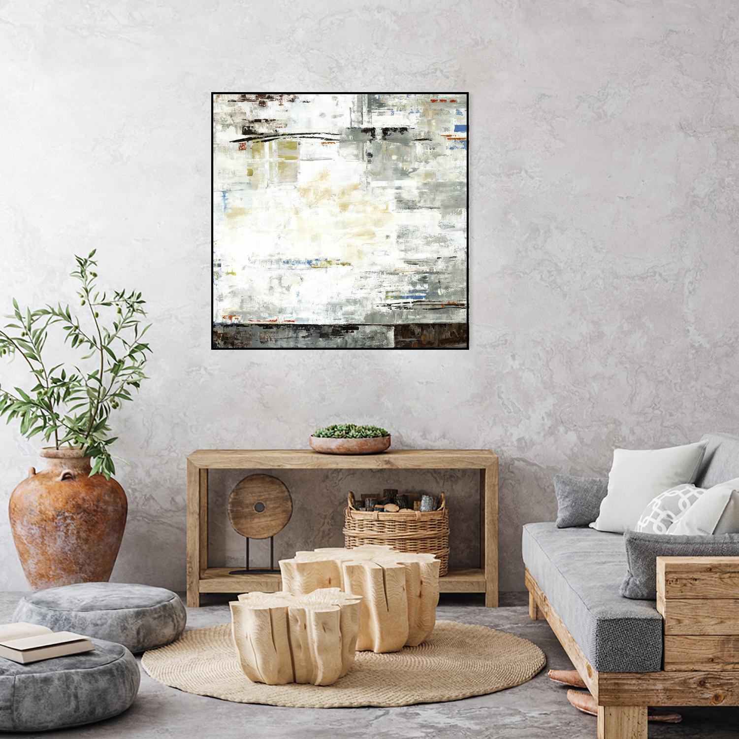 Grey Zone I by Valeria Mravyan on GIANT ART - white abstract