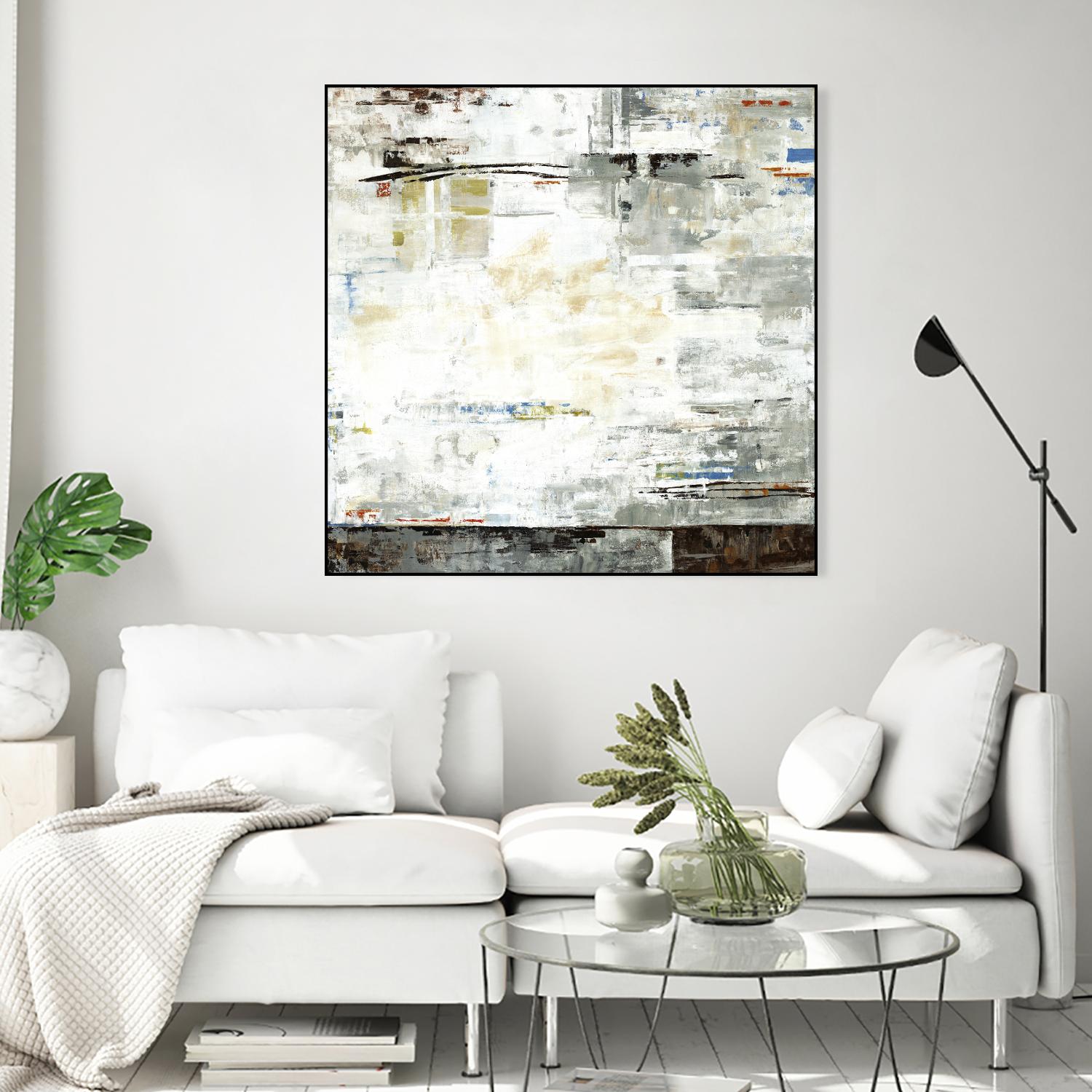 Grey Zone I by Valeria Mravyan on GIANT ART - white abstract