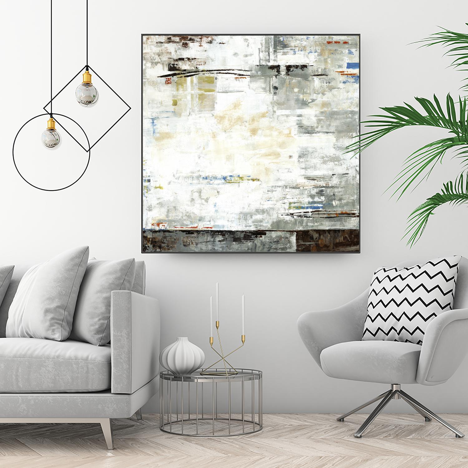 Grey Zone I by Valeria Mravyan on GIANT ART - white abstract