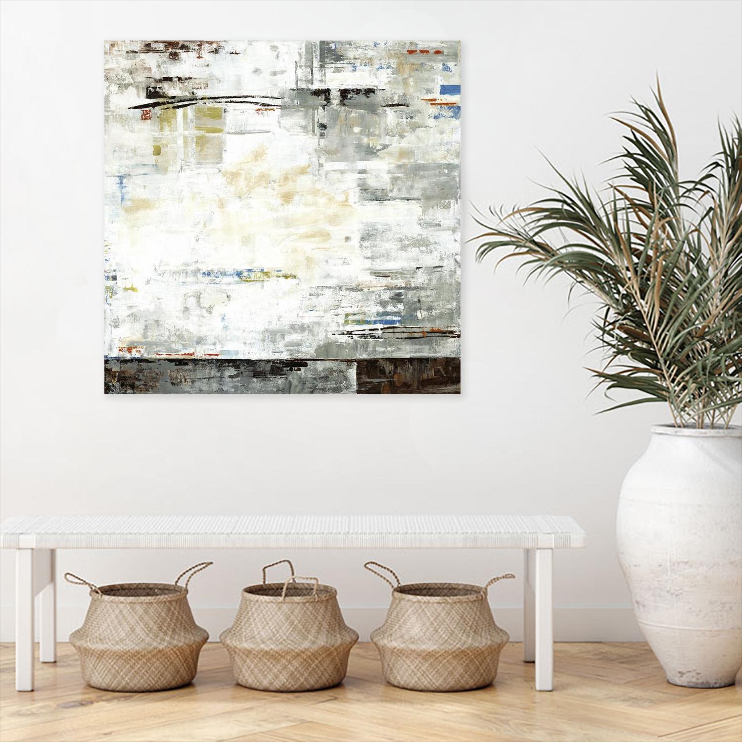 Grey Zone I by Valeria Mravyan on GIANT ART - white abstract