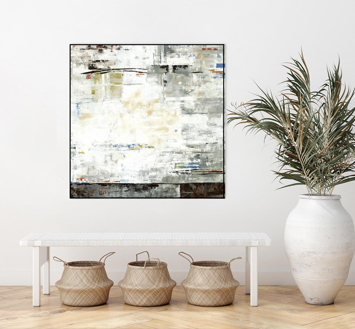 Grey Zone I by Valeria Mravyan on GIANT ART - white abstract