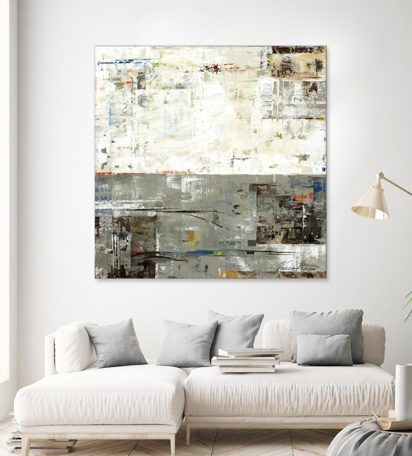 Grey Zone II by Valeria Mravyan on GIANT ART - beige abstract