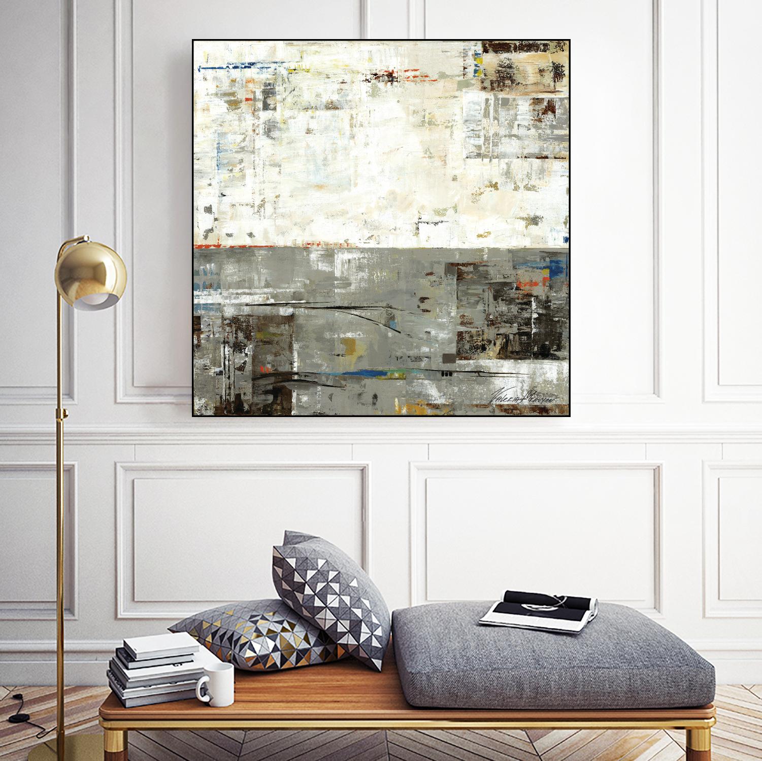 Grey Zone II by Valeria Mravyan on GIANT ART - beige abstract