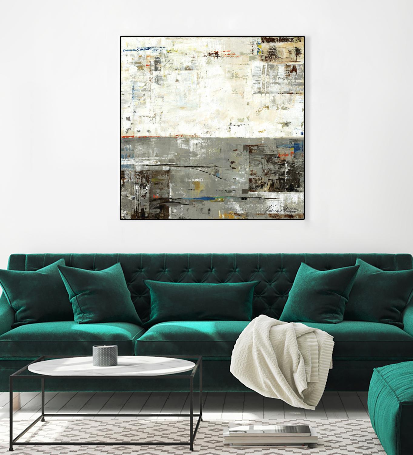 Grey Zone II by Valeria Mravyan on GIANT ART - beige abstract