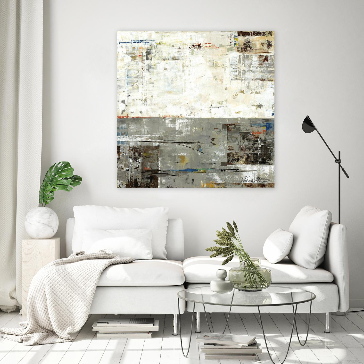 Grey Zone II by Valeria Mravyan on GIANT ART - beige abstract