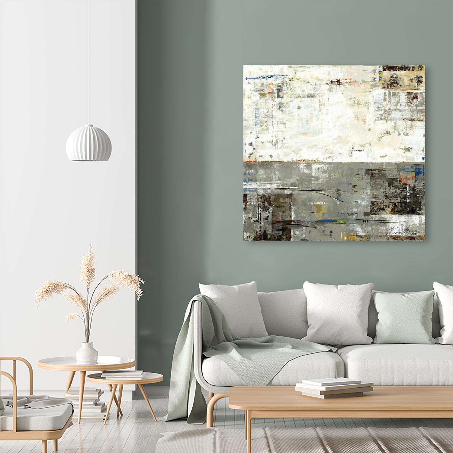 Grey Zone II by Valeria Mravyan on GIANT ART - beige abstract