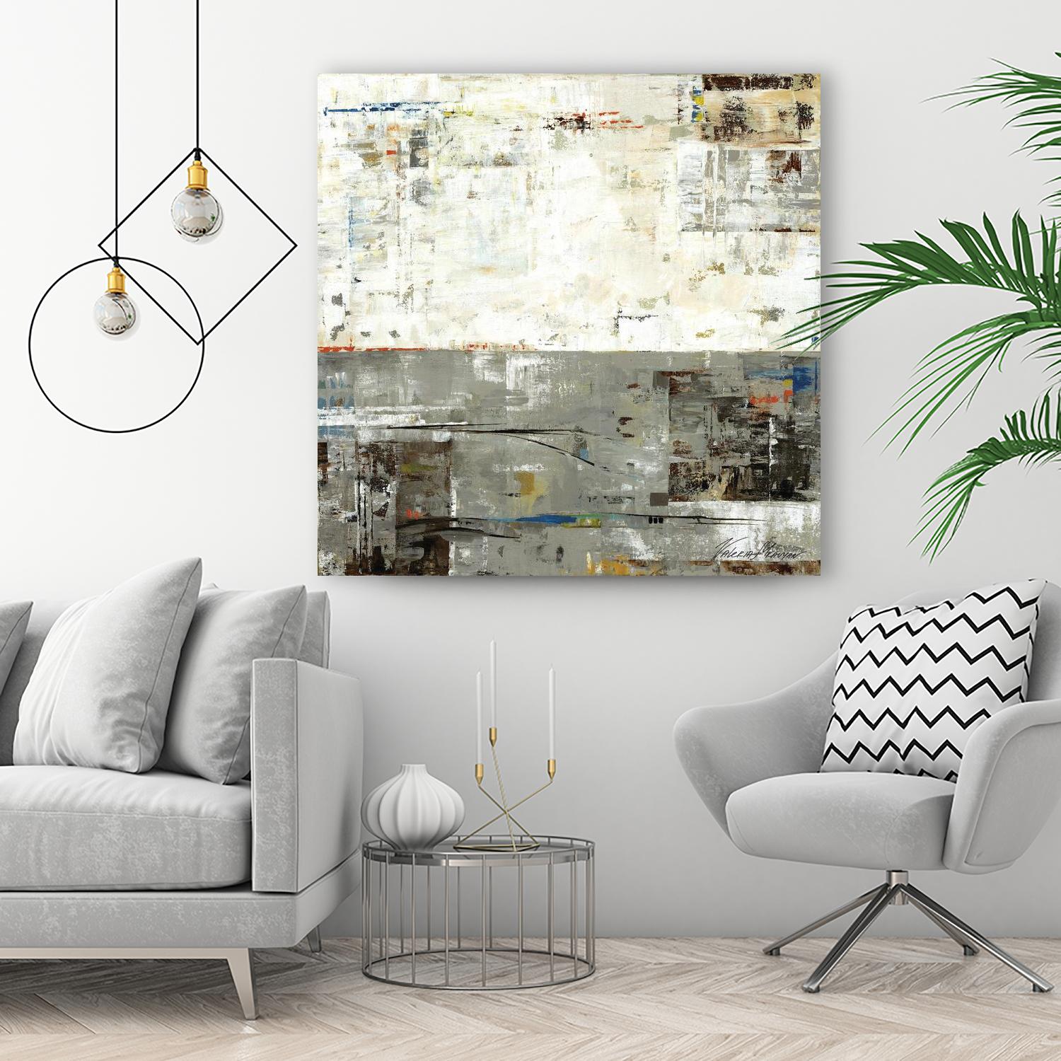 Grey Zone II by Valeria Mravyan on GIANT ART - beige abstract