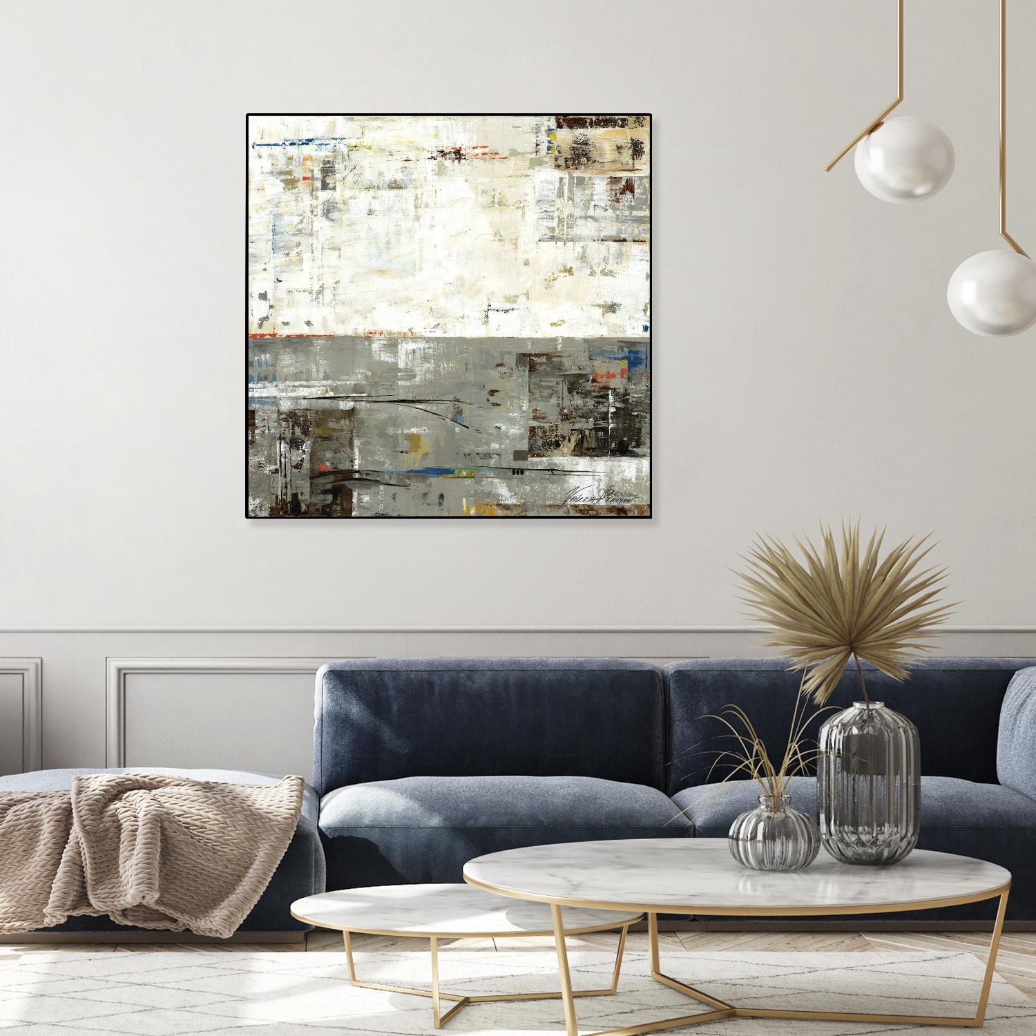 Grey Zone II by Valeria Mravyan on GIANT ART - beige abstract