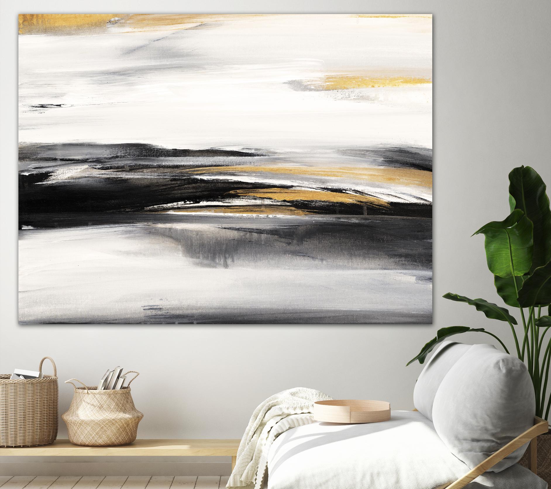 Gold Rush I by Valeria Mravyan on GIANT ART - black abstract