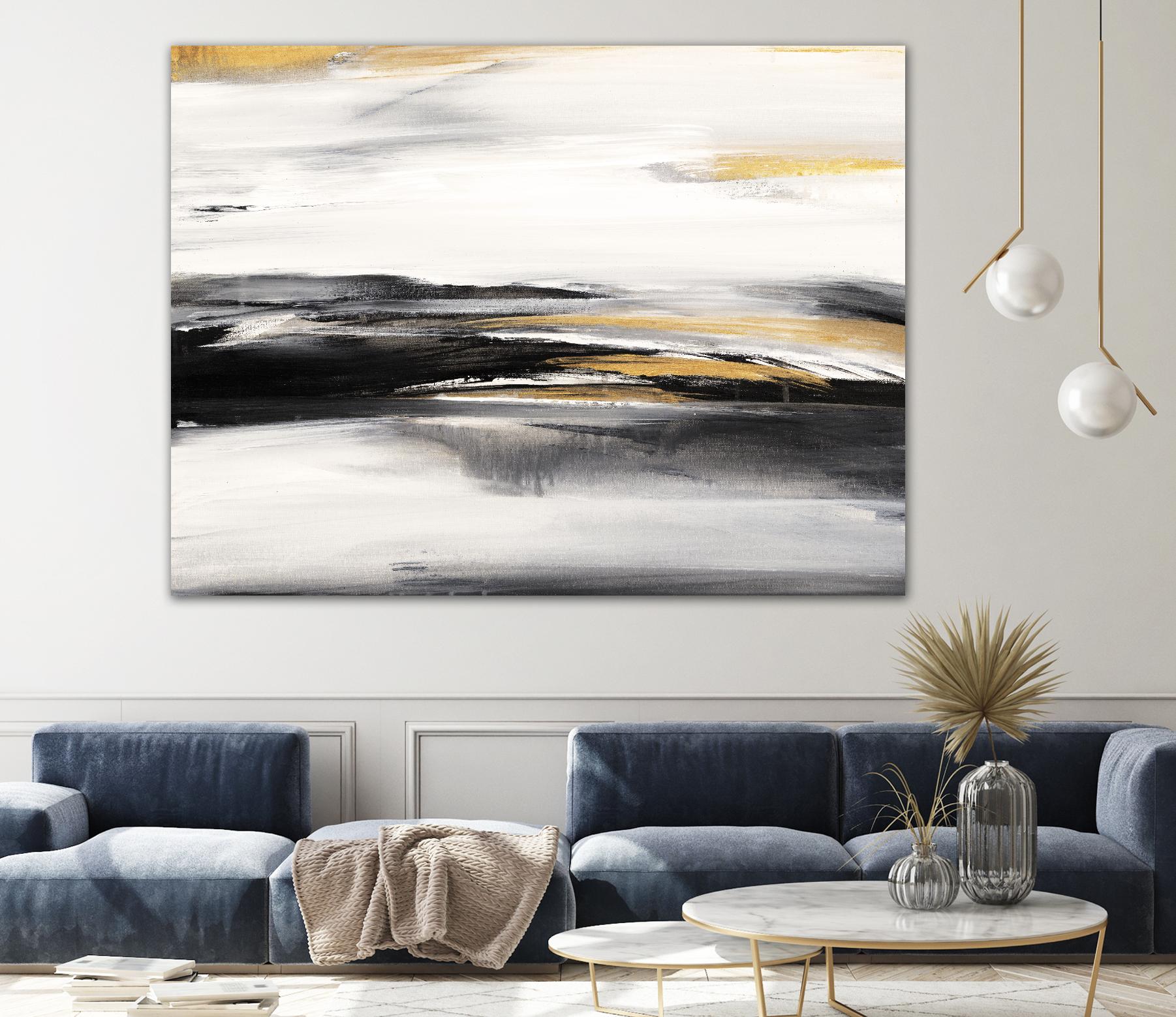 Gold Rush I by Valeria Mravyan on GIANT ART - black abstract