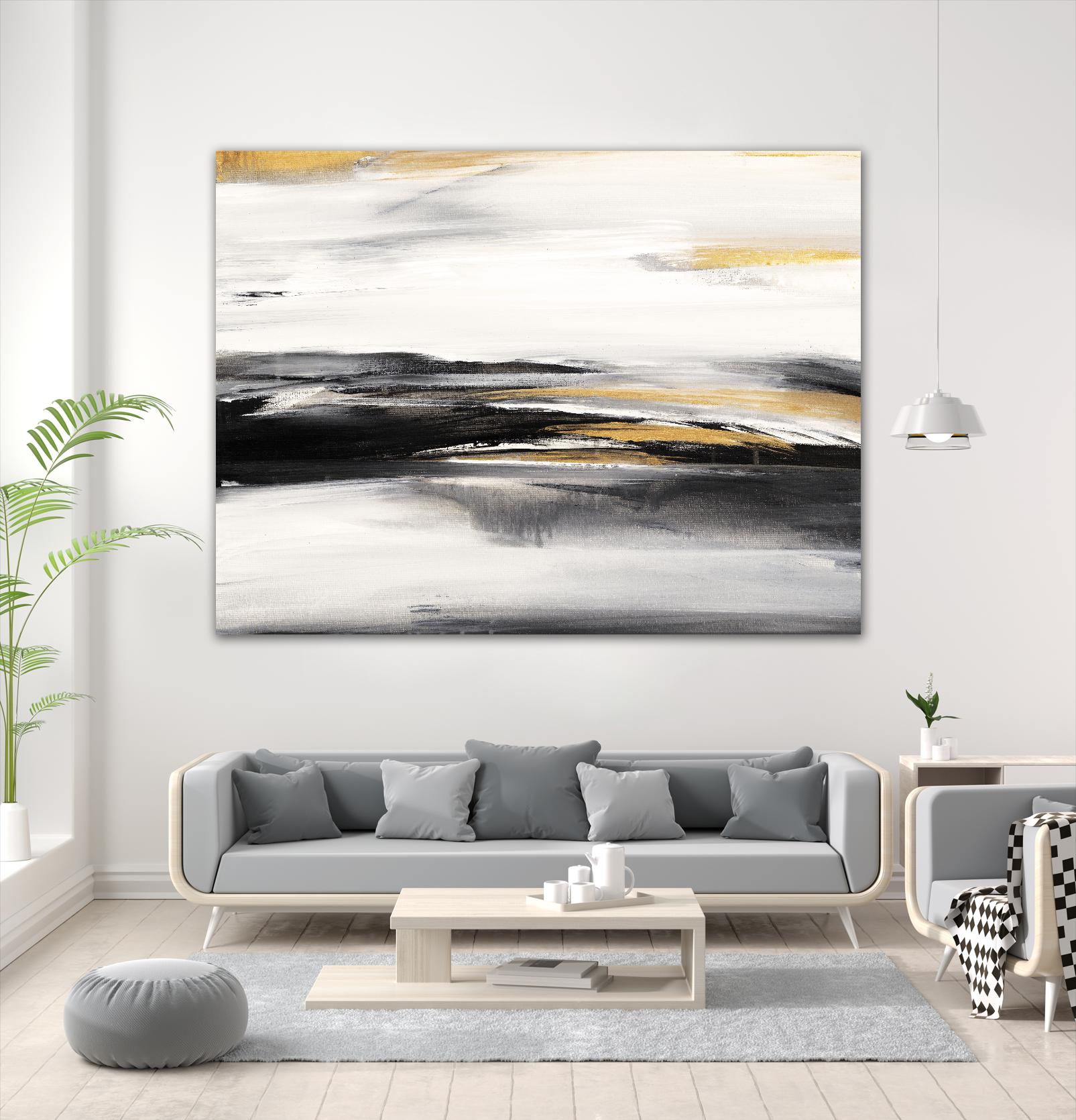 Gold Rush I by Valeria Mravyan on GIANT ART - black abstract