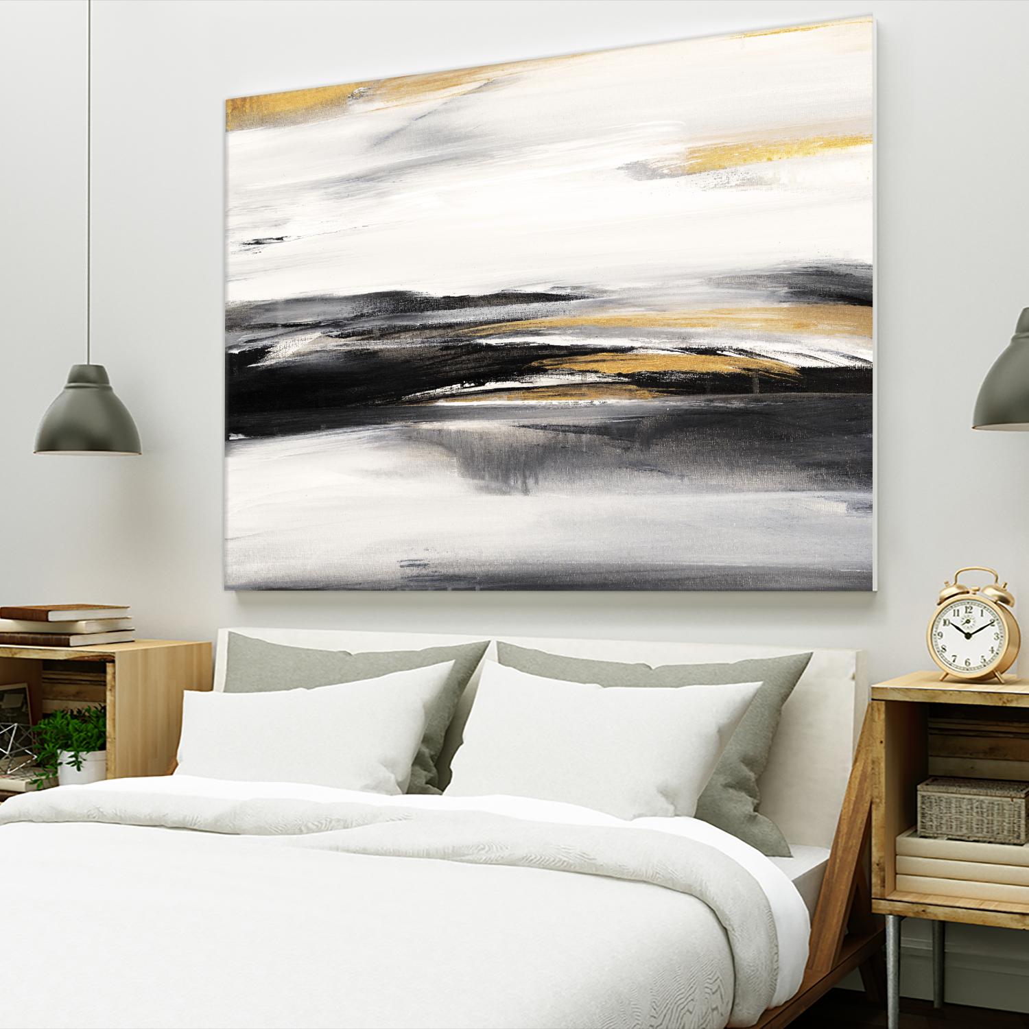 Gold Rush I by Valeria Mravyan on GIANT ART - black abstract