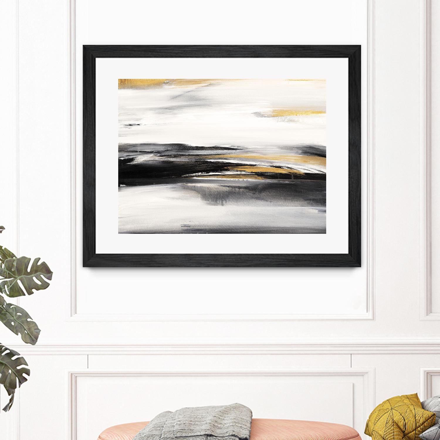 Gold Rush I by Valeria Mravyan on GIANT ART - black abstract