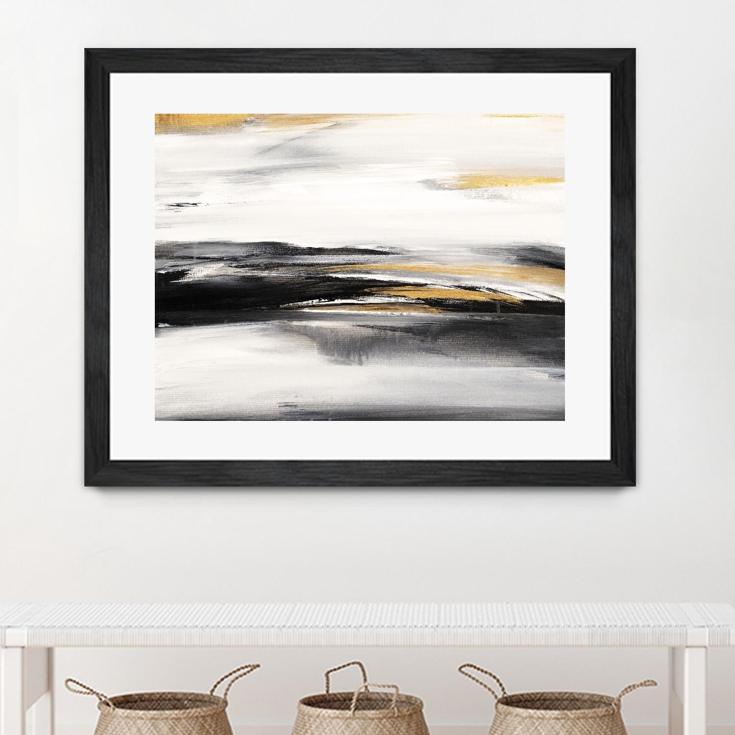Gold Rush I by Valeria Mravyan on GIANT ART - black abstract