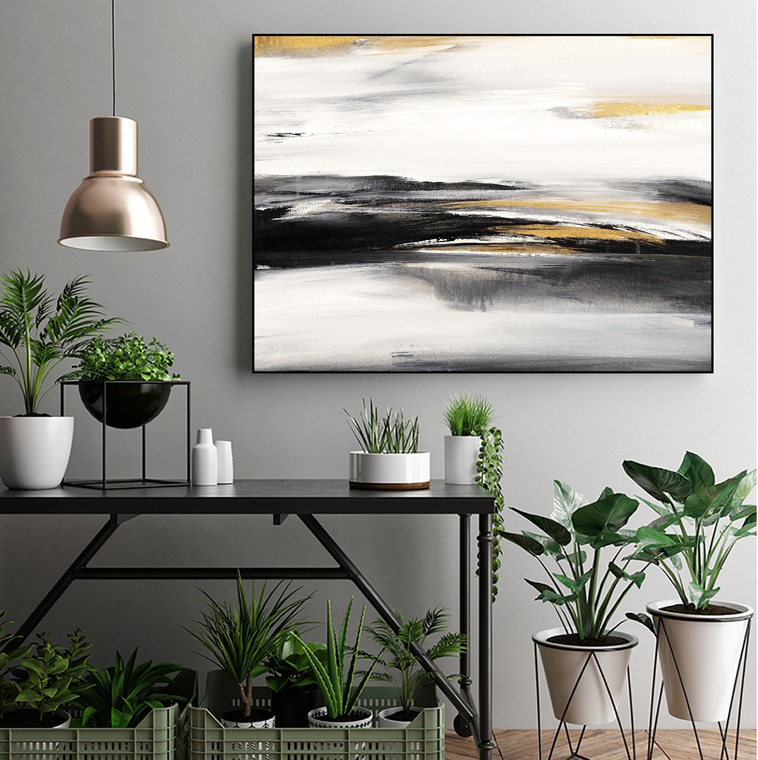Gold Rush I by Valeria Mravyan on GIANT ART - black abstract