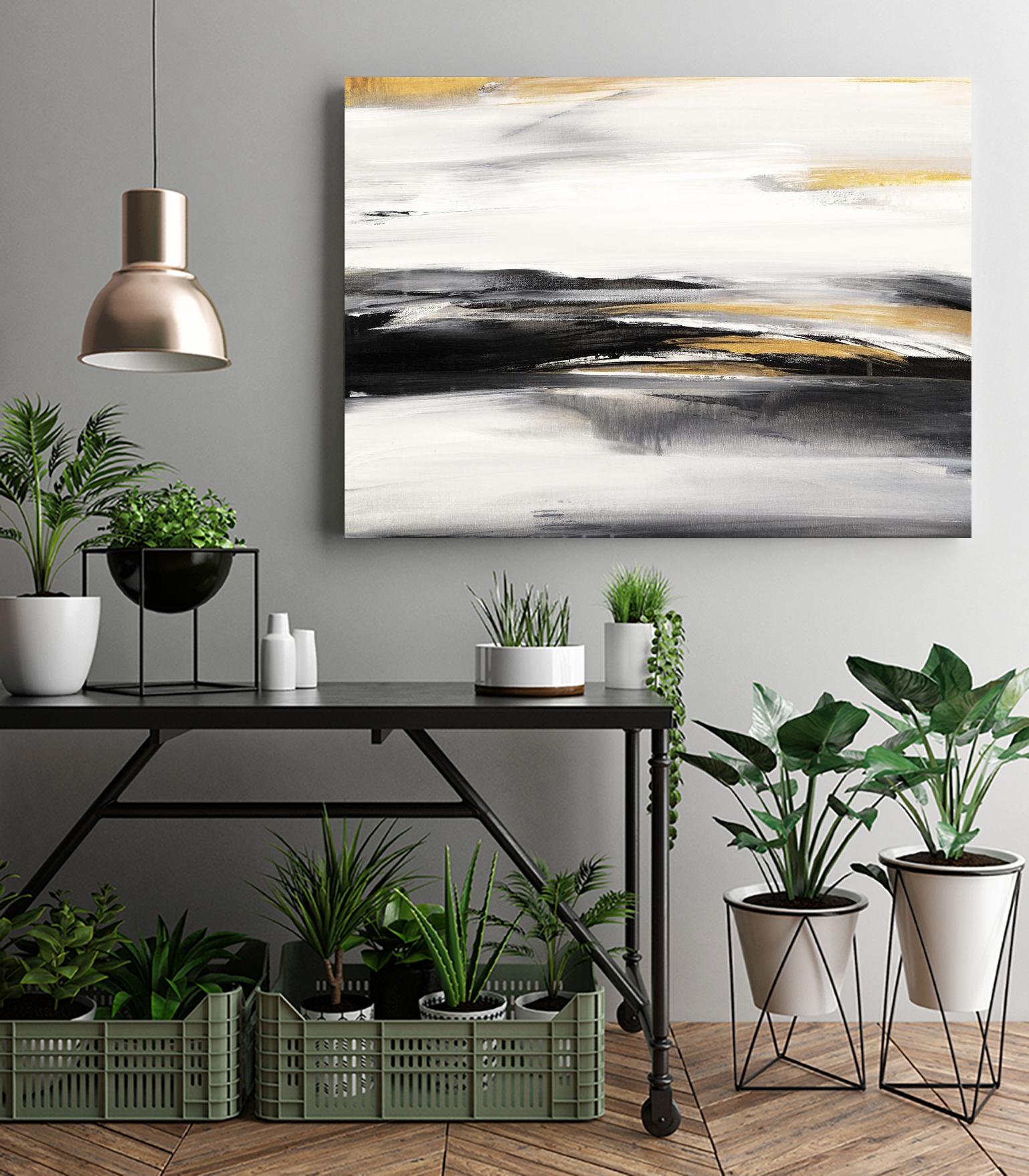 Gold Rush I by Valeria Mravyan on GIANT ART - black abstract