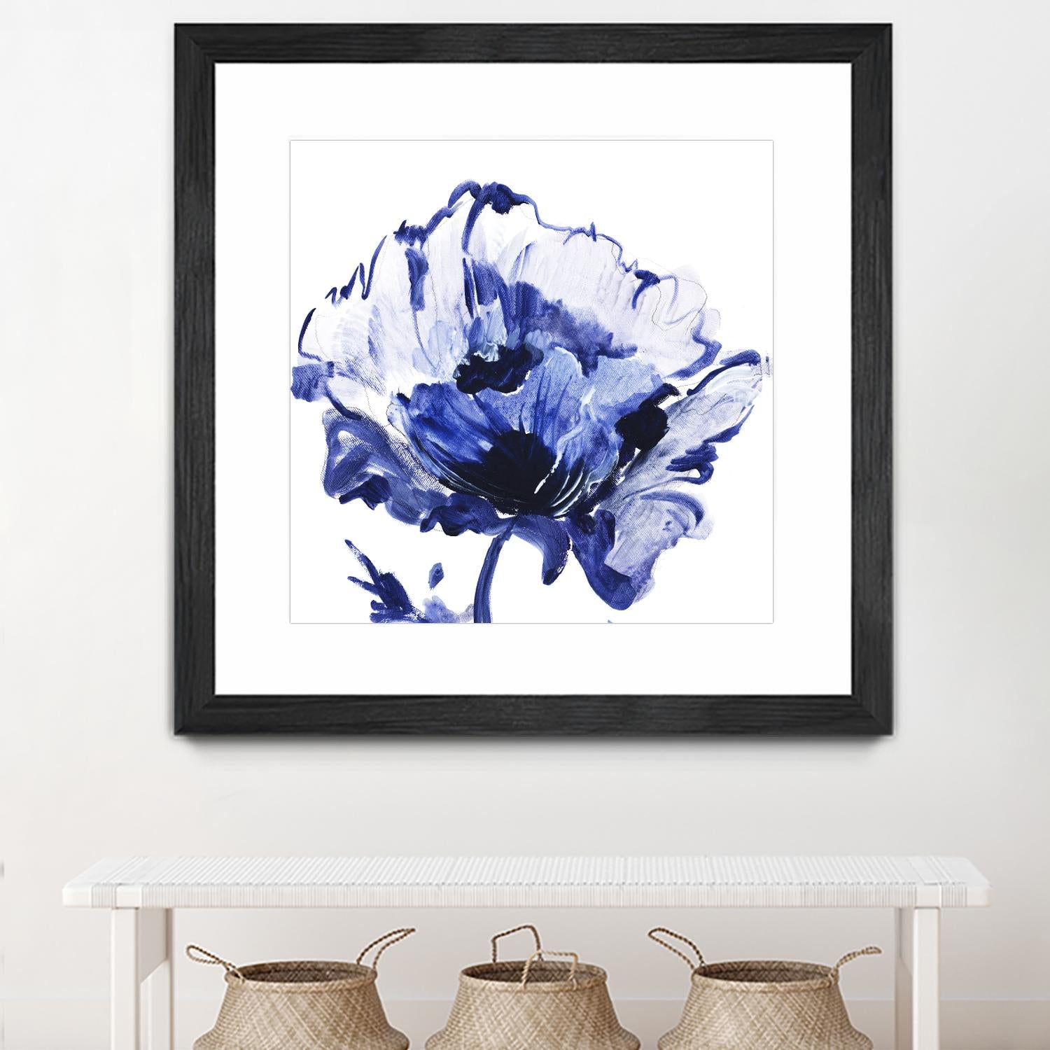 Indigo Flower I by Valeria Mravyan on GIANT ART - white floral