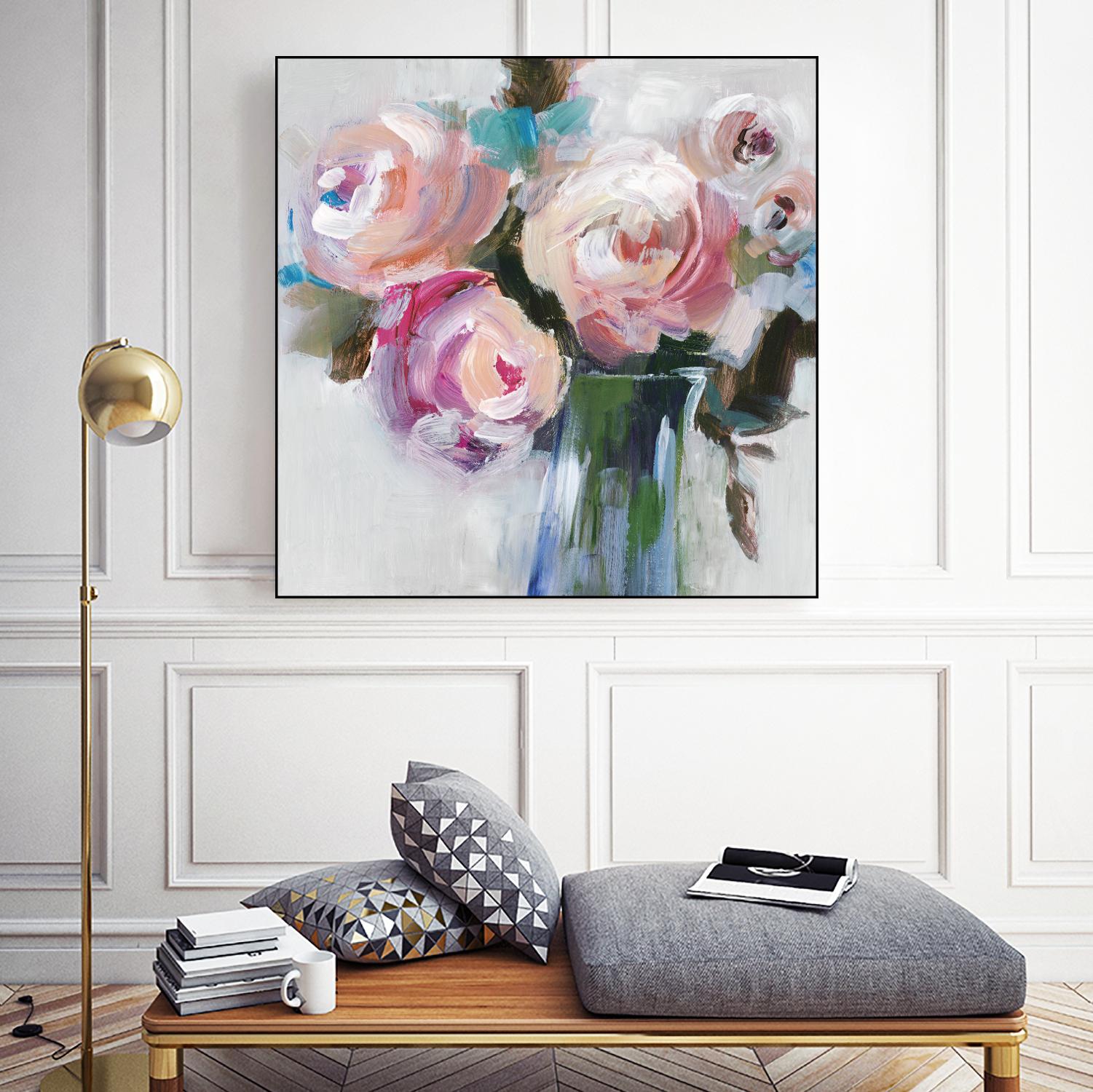 Bouquet II by Valeria Mravyan on GIANT ART - pink floral