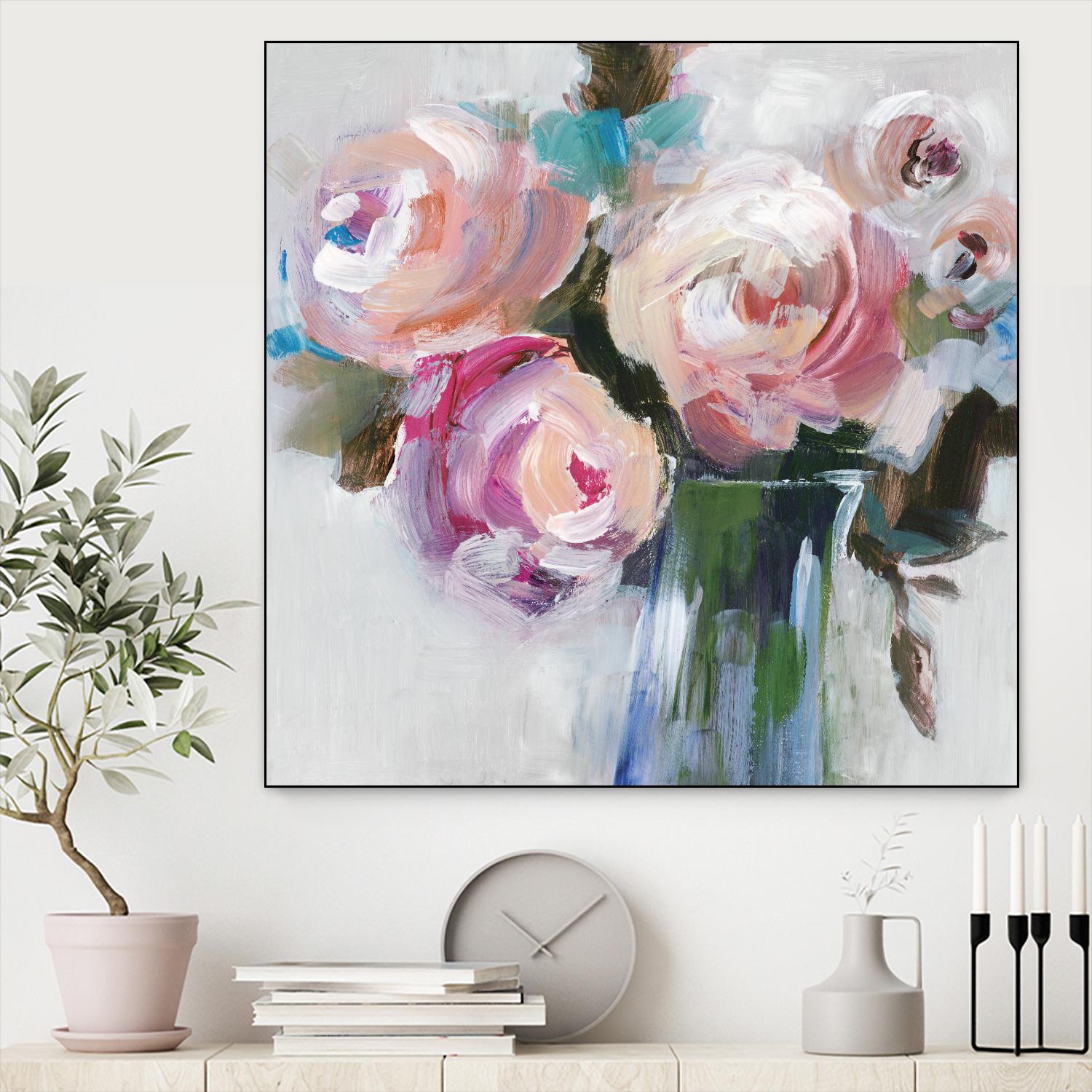 Bouquet II by Valeria Mravyan on GIANT ART - pink floral