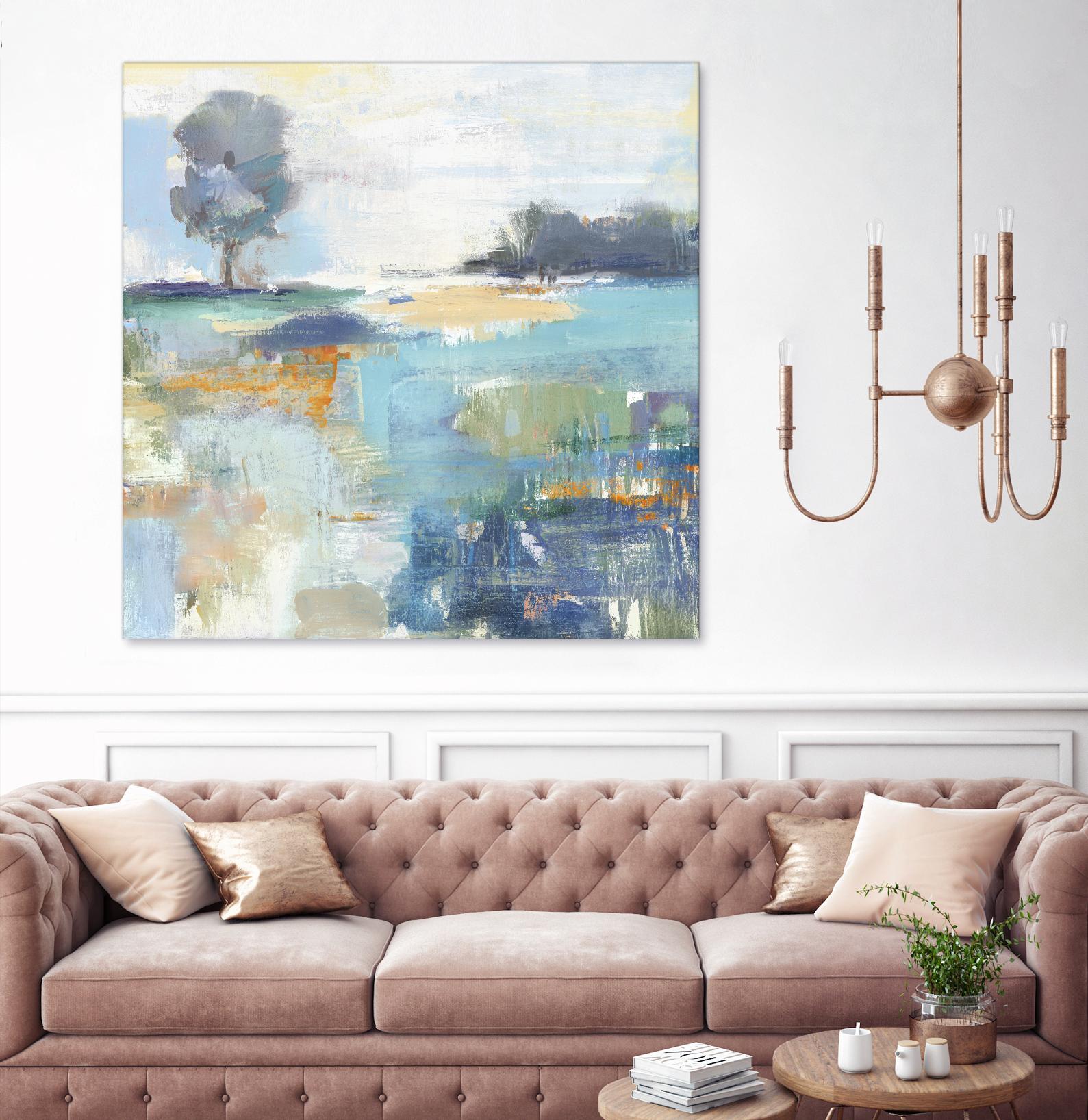 Rocky Fields by Valeria Mravyan on GIANT ART - blue abstract