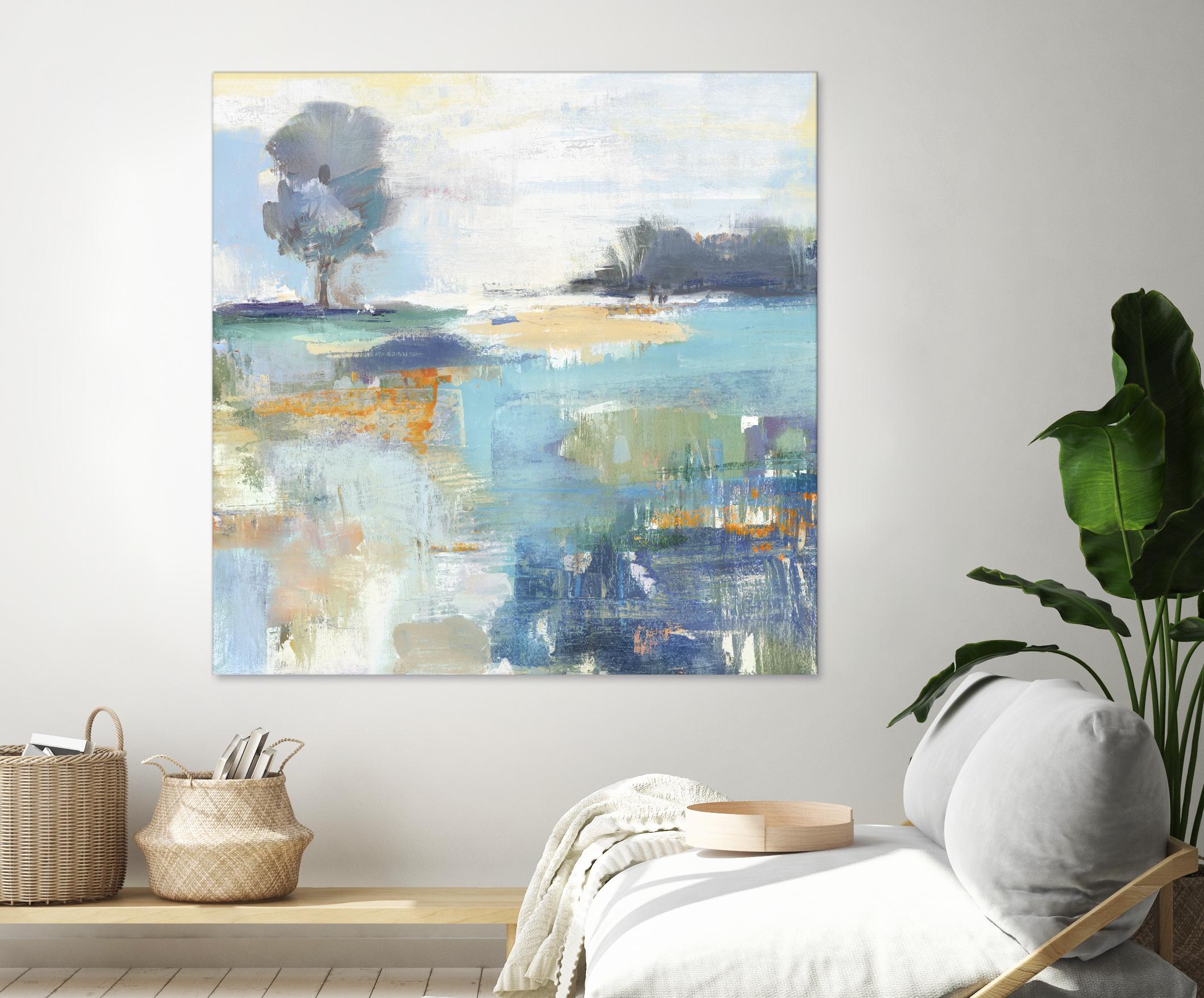 Rocky Fields by Valeria Mravyan on GIANT ART - blue abstract